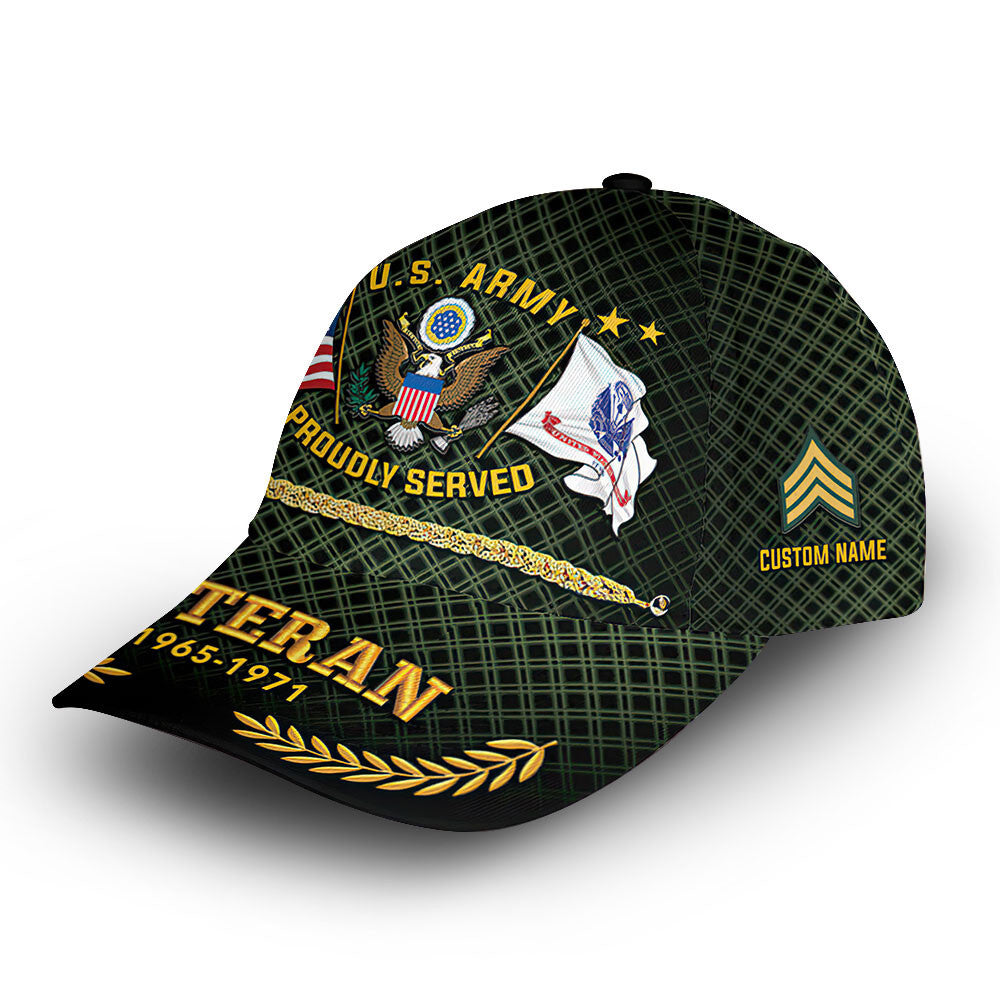 Premium Custom US Army Cap VPVC013101, Gifts For Army Veteran, Best Gifts On Father's Day, Armed Forces Day, Independence Day, Veterans Day.
