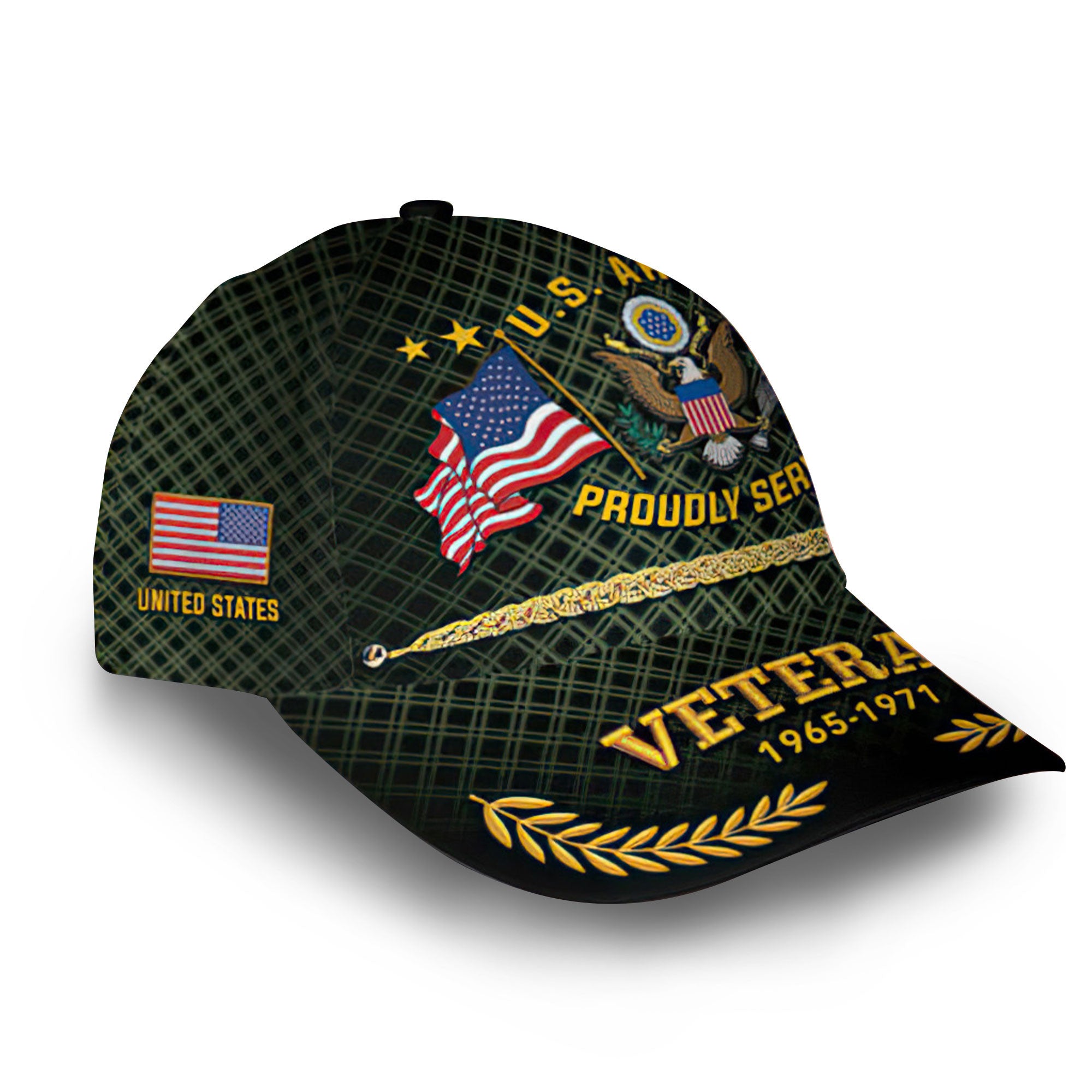 Premium Custom US Army Cap VPVC013101, Gifts For Army Veteran, Best Gifts On Father's Day, Armed Forces Day, Independence Day, Veterans Day.