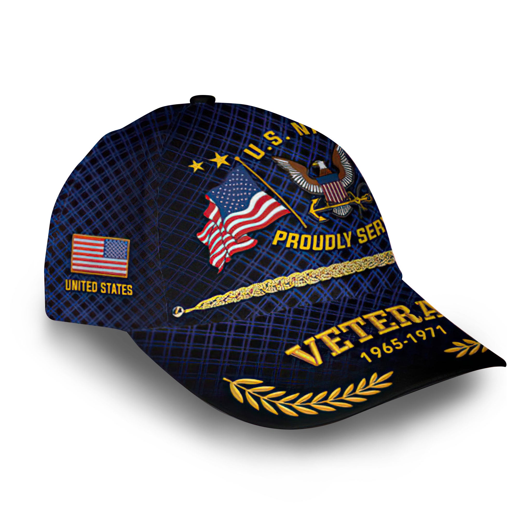 Premium Custom US Navy Cap VPVC013102, Gifts For Navy Veteran, Best Gifts On Father's Day, Armed Forces Day, Independence Day, Veterans Day.