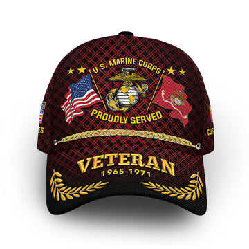Premium Custom USMC Cap VPVC013103, Gifts For Marine Veteran, Best Gifts On Father's Day, Armed Forces Day, Independence Day, Veterans Day.