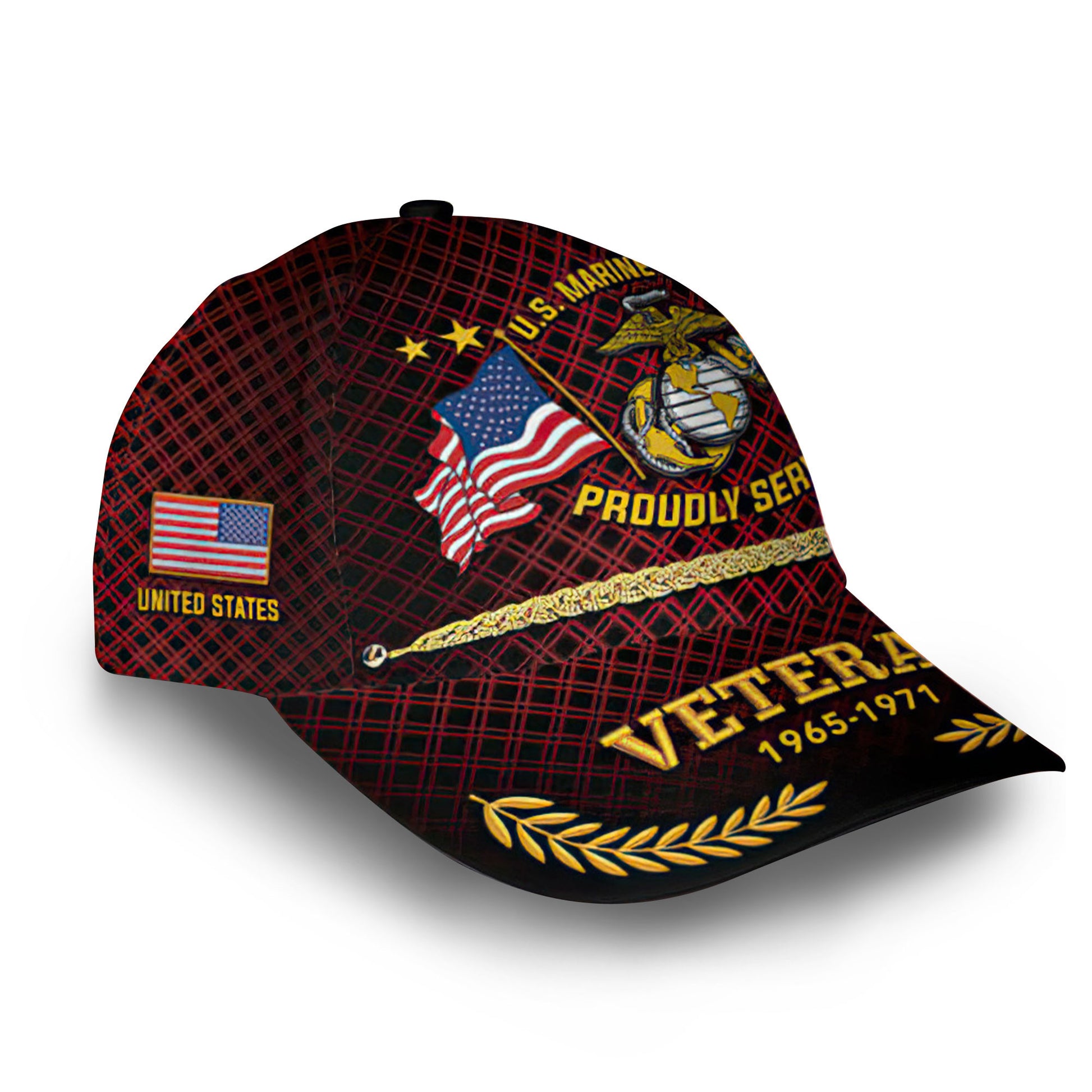 Premium Custom USMC Cap VPVC013103, Gifts For Marine Veteran, Best Gifts On Father's Day, Armed Forces Day, Independence Day, Veterans Day.