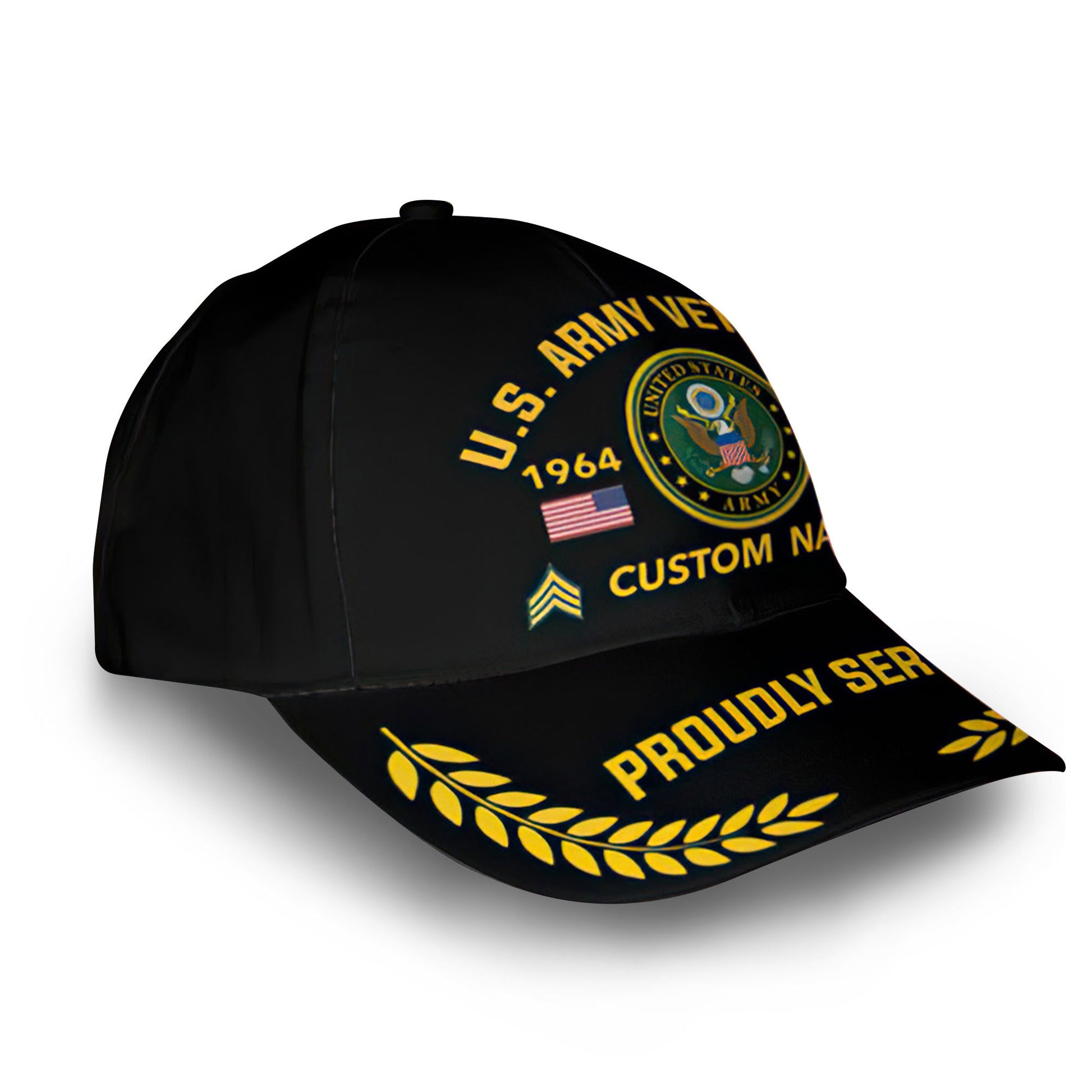 Premium Custom US Army Cap VPVC013106, Gifts For Army Veteran, Gifts For Dad, For Husband, Best Gifts On Father's Day, Armed Forces Day, Independence Day, Veterans Day.