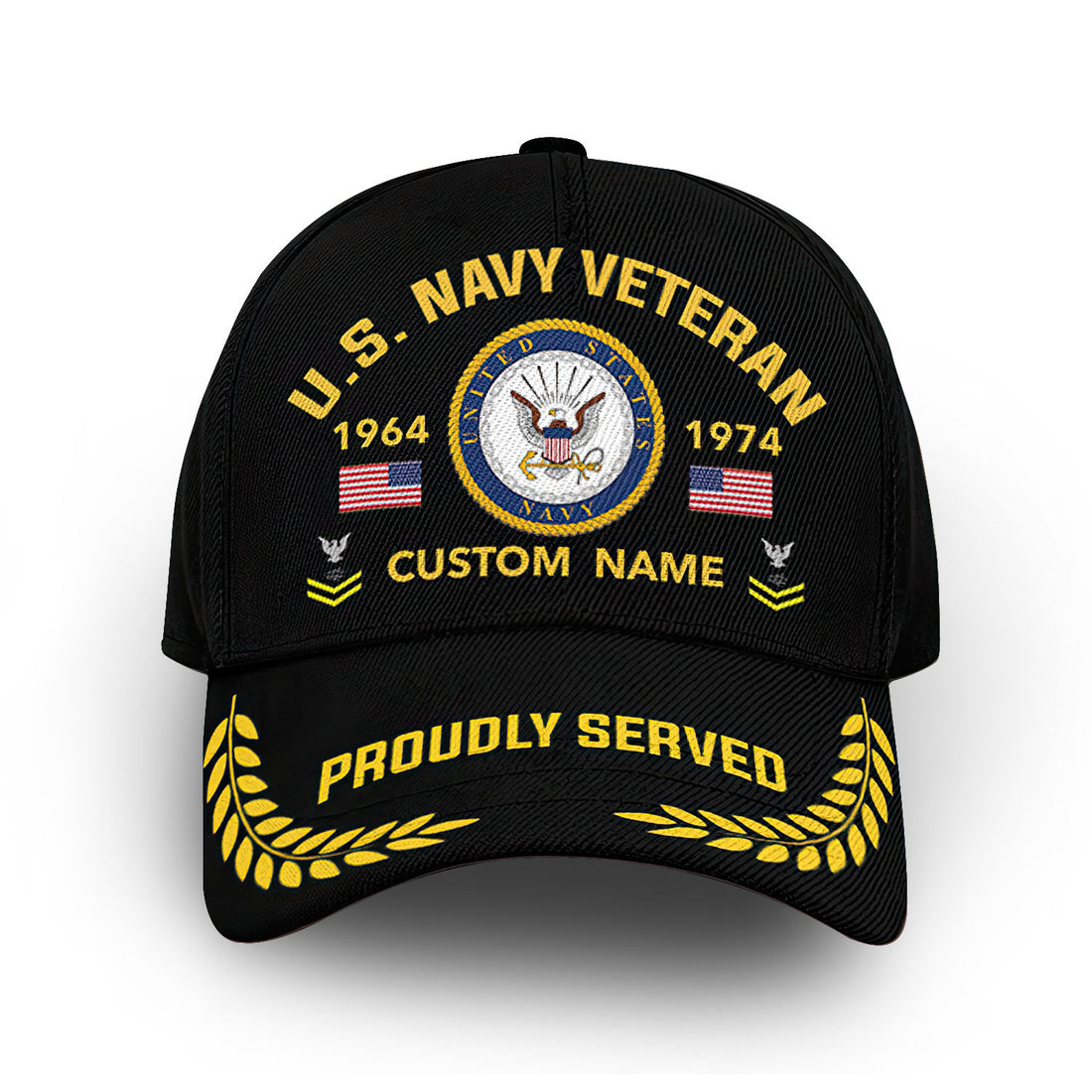 Premium Custom US Navy Cap VPVC013107, Gifts For Navy Veteran, Gifts For Dad, For Husband, Best Gifts On Father's Day, Armed Forces Day, Independence Day, Veterans Day.