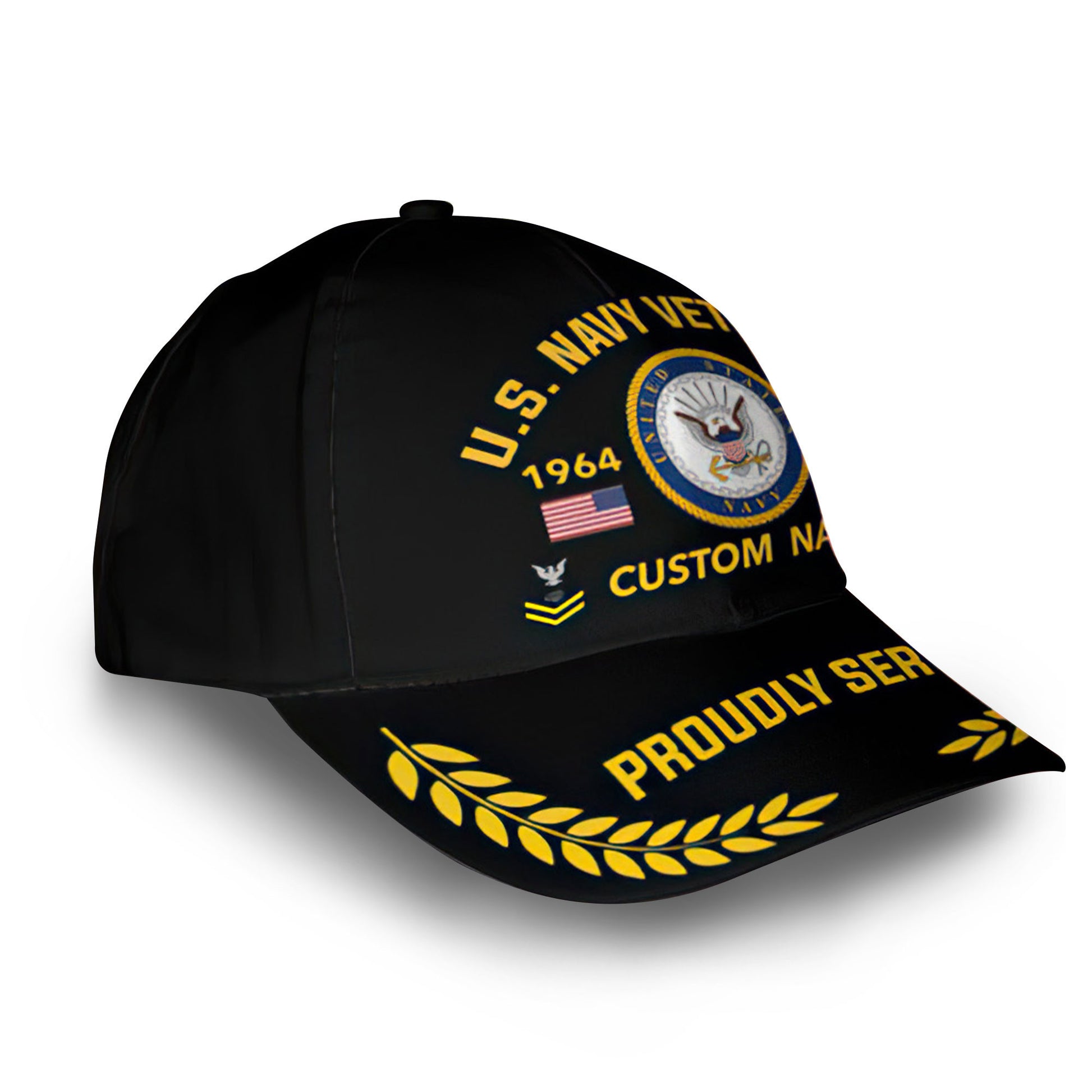 Premium Custom US Navy Cap VPVC013107, Gifts For Navy Veteran, Gifts For Dad, For Husband, Best Gifts On Father's Day, Armed Forces Day, Independence Day, Veterans Day.