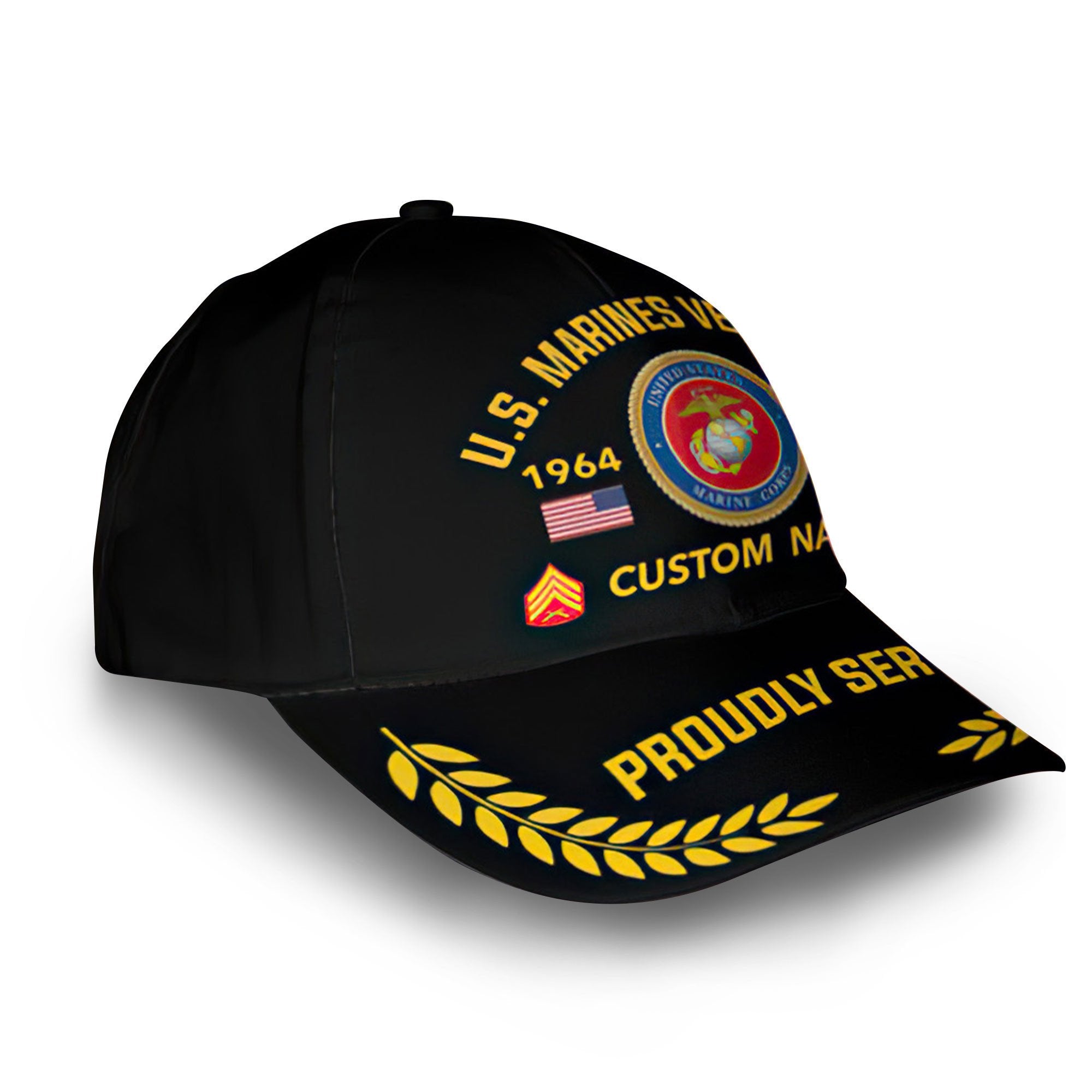 Premium Custom USMC Cap VPVC013108, Gifts For Marine Veteran, Gifts For Dad, For Husband, Best Gifts On Father's Day, Armed Forces Day, Independence Day, Veterans Day.