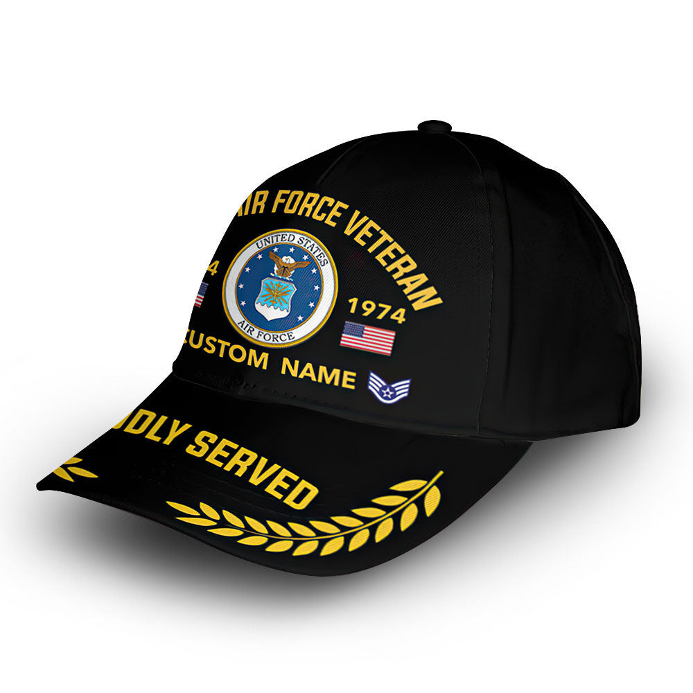 Premium Custom USAF Cap VPVC013109, Gifts For Air Force Veteran, Gifts For Dad, For Husband, Best Gifts On Father's Day, Armed Forces Day, Independence Day, Veterans Day.