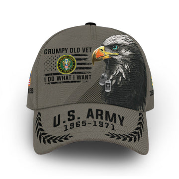 Premium US Army Cap VPVC013201, Custom Name, Rank, Year, Gifts For Army Veteran, Best Gifts On Father's Day, Armed Forces Day, Independence Day, Veterans Day.
