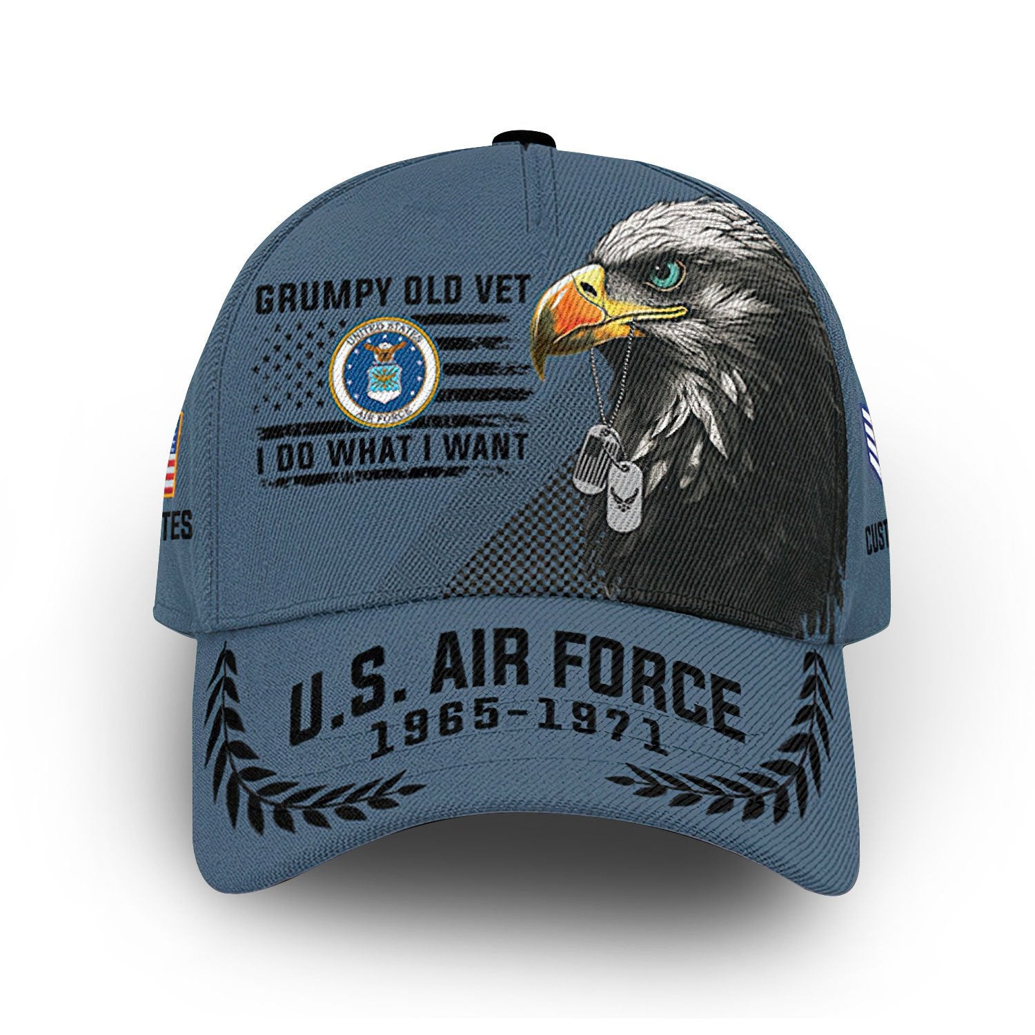 Premium USAF Cap VPVC013204, Custom Name, Rank, Year, Gifts For Air Force Veteran, Best Gifts On Father's Day, Armed Forces Day, Independence Day, Veterans Day.