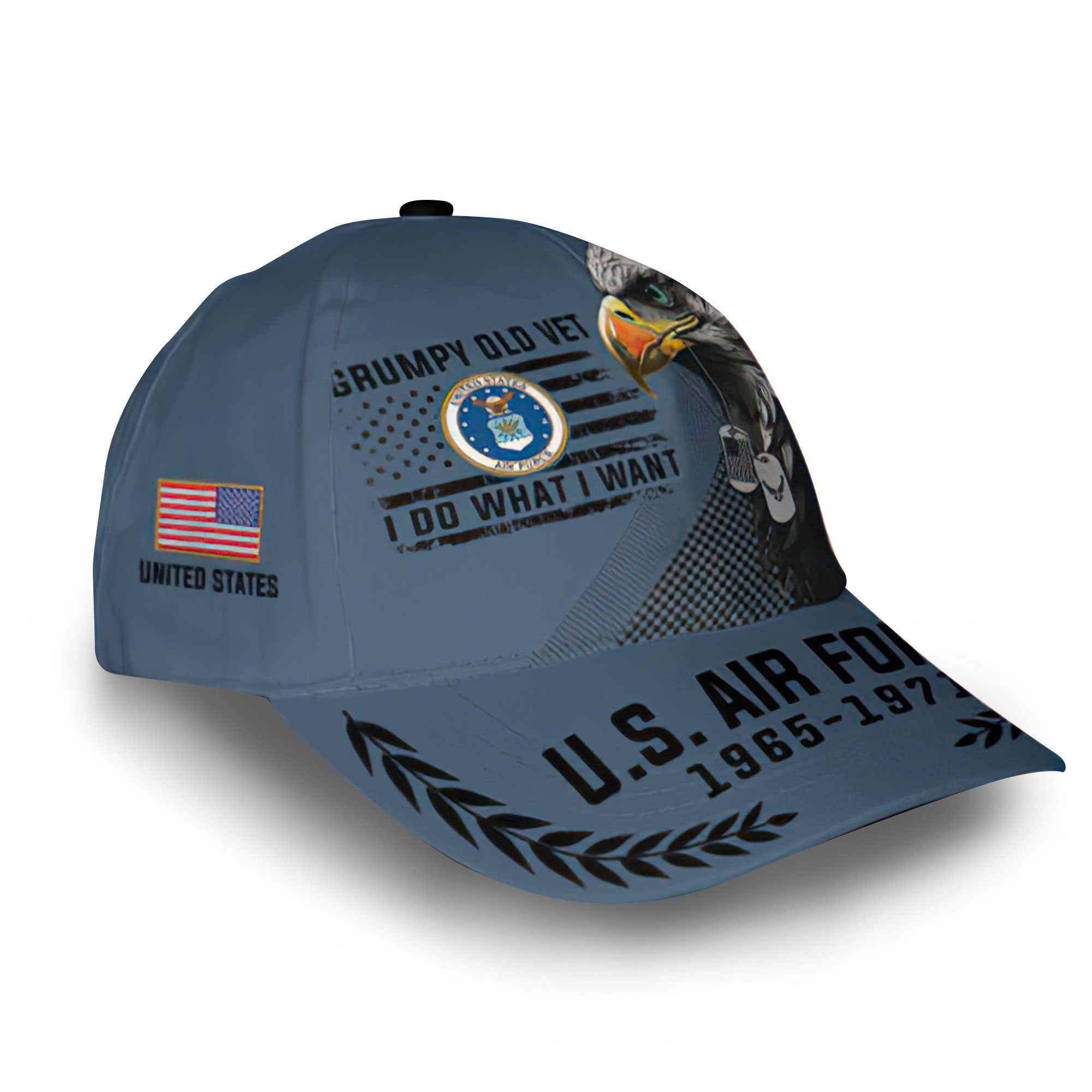 Premium USAF Cap VPVC013204, Custom Name, Rank, Year, Gifts For Air Force Veteran, Best Gifts On Father's Day, Armed Forces Day, Independence Day, Veterans Day.