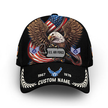 Premium USAF Cap VPVC013209, Custom Name, Rank, Year, Gifts For Air Force Veteran, Best Gifts On Father's Day, Armed Forces Day, Independence Day, Veterans Day.