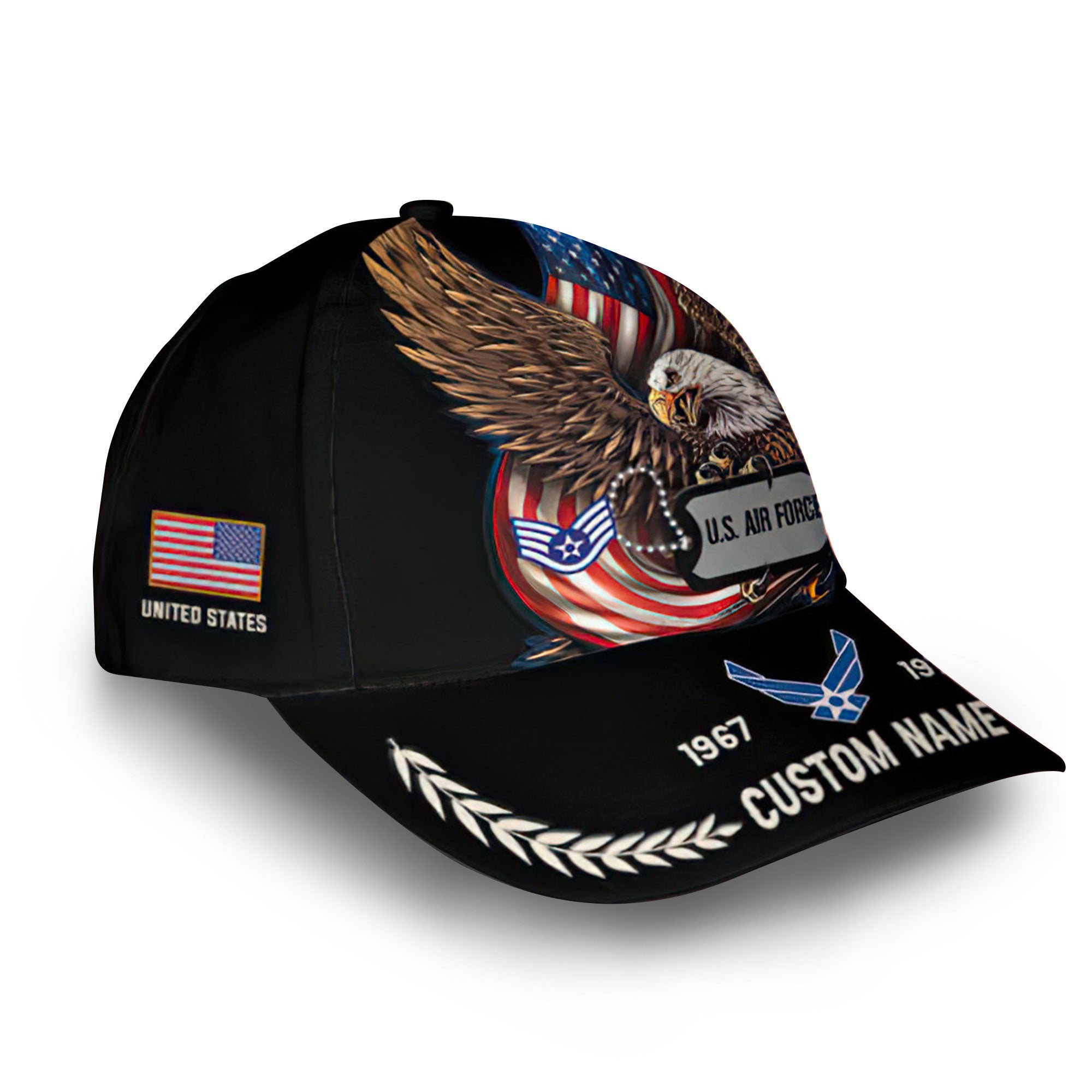 Premium USAF Cap VPVC013209, Custom Name, Rank, Year, Gifts For Air Force Veteran, Best Gifts On Father's Day, Armed Forces Day, Independence Day, Veterans Day.