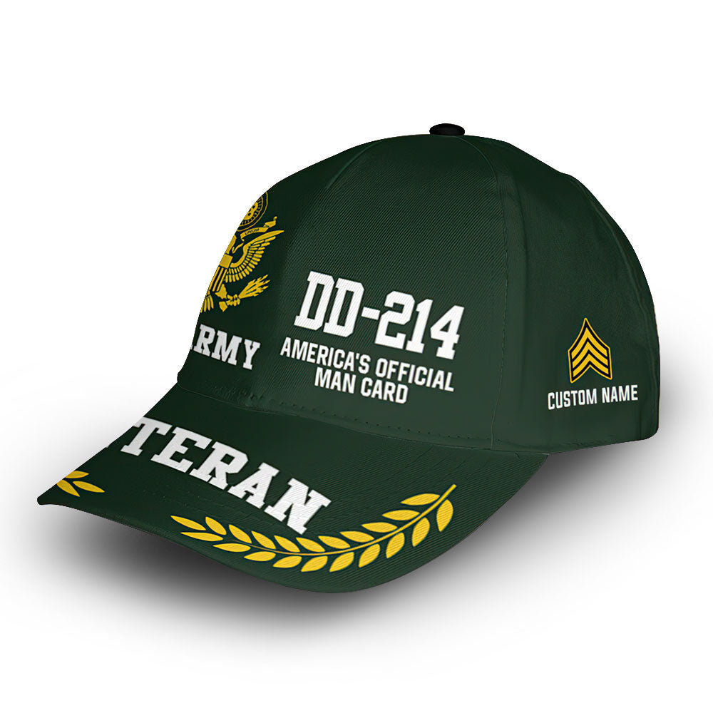 Premium Custom US Army Cap VPVC013301, Gifts For Army Veteran, Gifts For Dad, For Husband, Best Gifts On Father's Day, Armed Forces Day, Independence Day, Veterans Day.