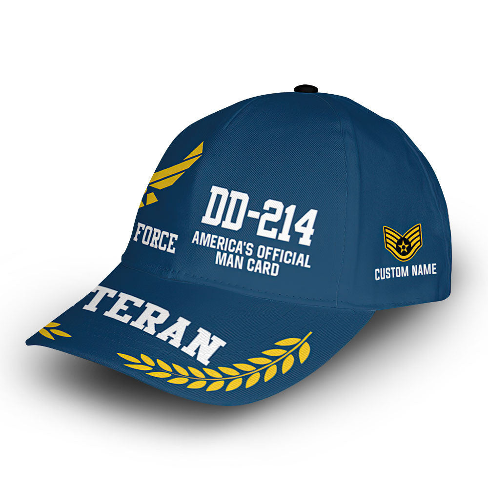 Premium Custom USAF Cap VPVC013304, Gifts For Air Force Veteran, Gifts For Dad, For Husband, Best Gifts On Father's Day, Armed Forces Day, Independence Day, Veterans Day.