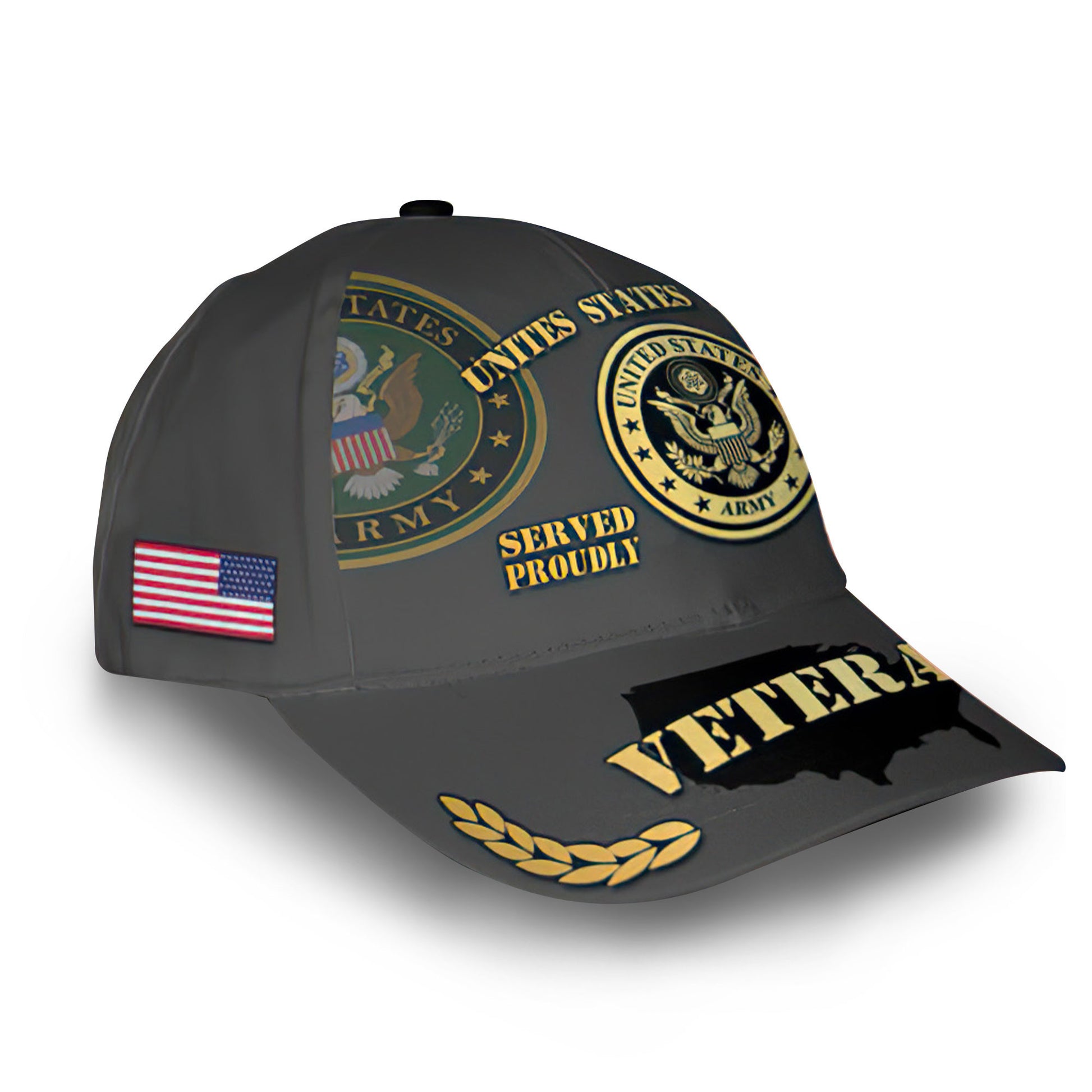 Unique Custom Name, Rank, Year, US Army Cap VPVC013306, Gifts For Army Veteran, Gifts For Dad, For Husband, Best Gifts On Father's Day, Independence Day, Veterans Day.