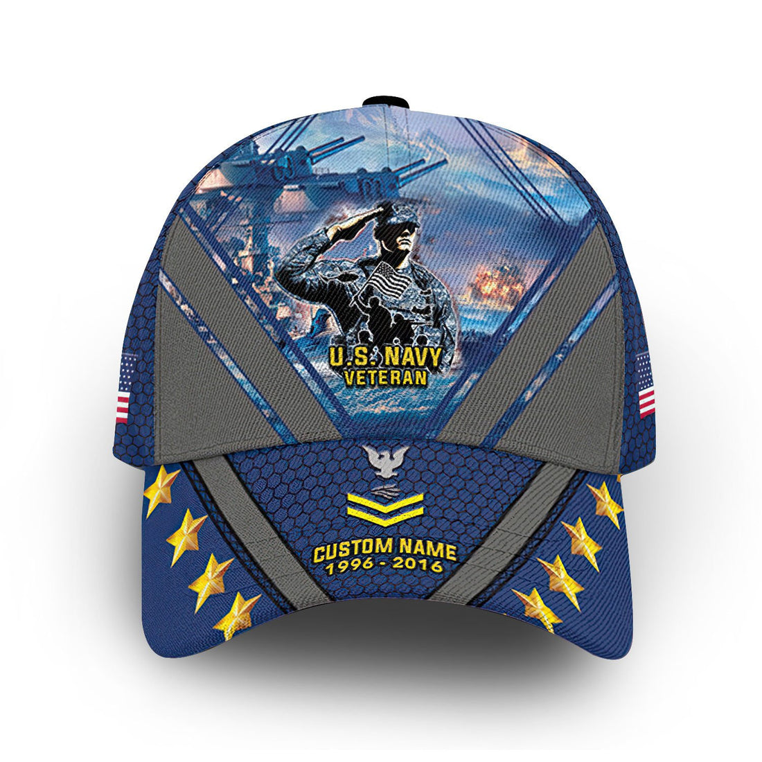 US Navy Custom Cap VPVC013407, Gifts For Navy Veteran, Best Gifts On Father's Day, Armed Forces Day, Independence Day, Veterans Day.