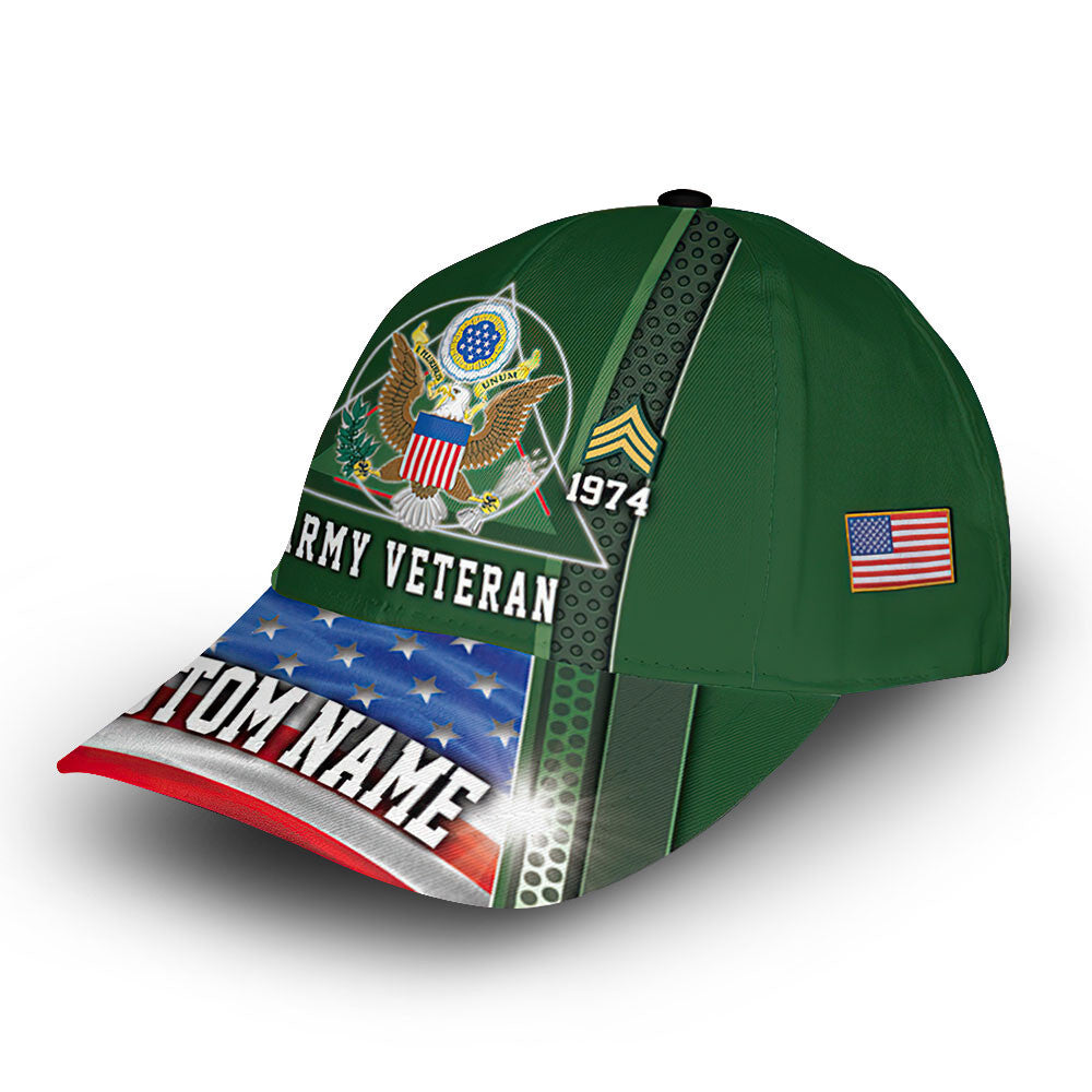US Army Custom Cap VPVC013501, Gifts For Army Veteran, Best Gifts On Father's Day, Armed Forces Day, Independence Day, Veterans Day.