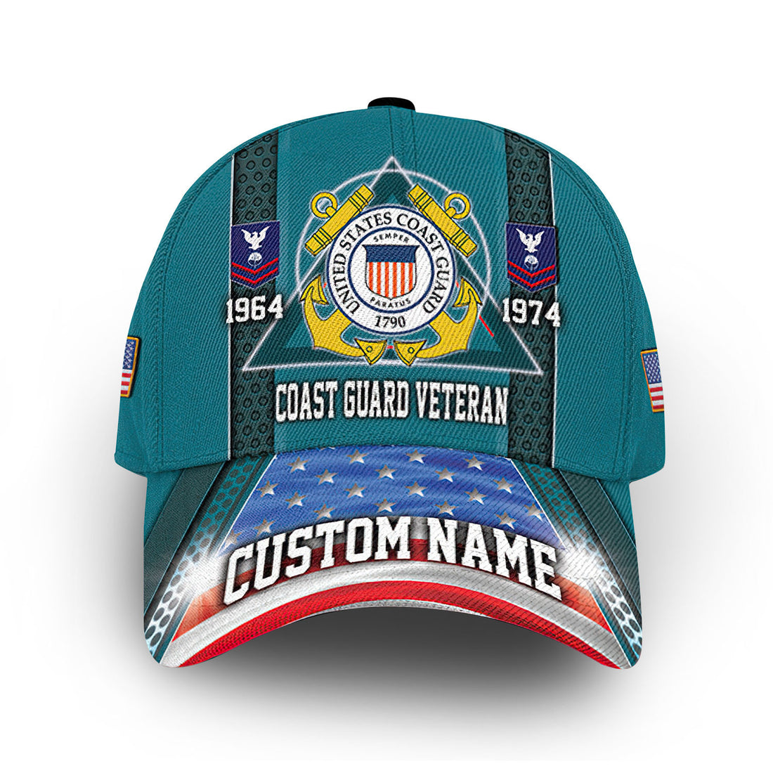 USCG Custom Cap VPVC013505, Gifts For Coast Guard Veteran, Best Gifts On Father's Day, Armed Forces Day, Independence Day, Veterans Day.