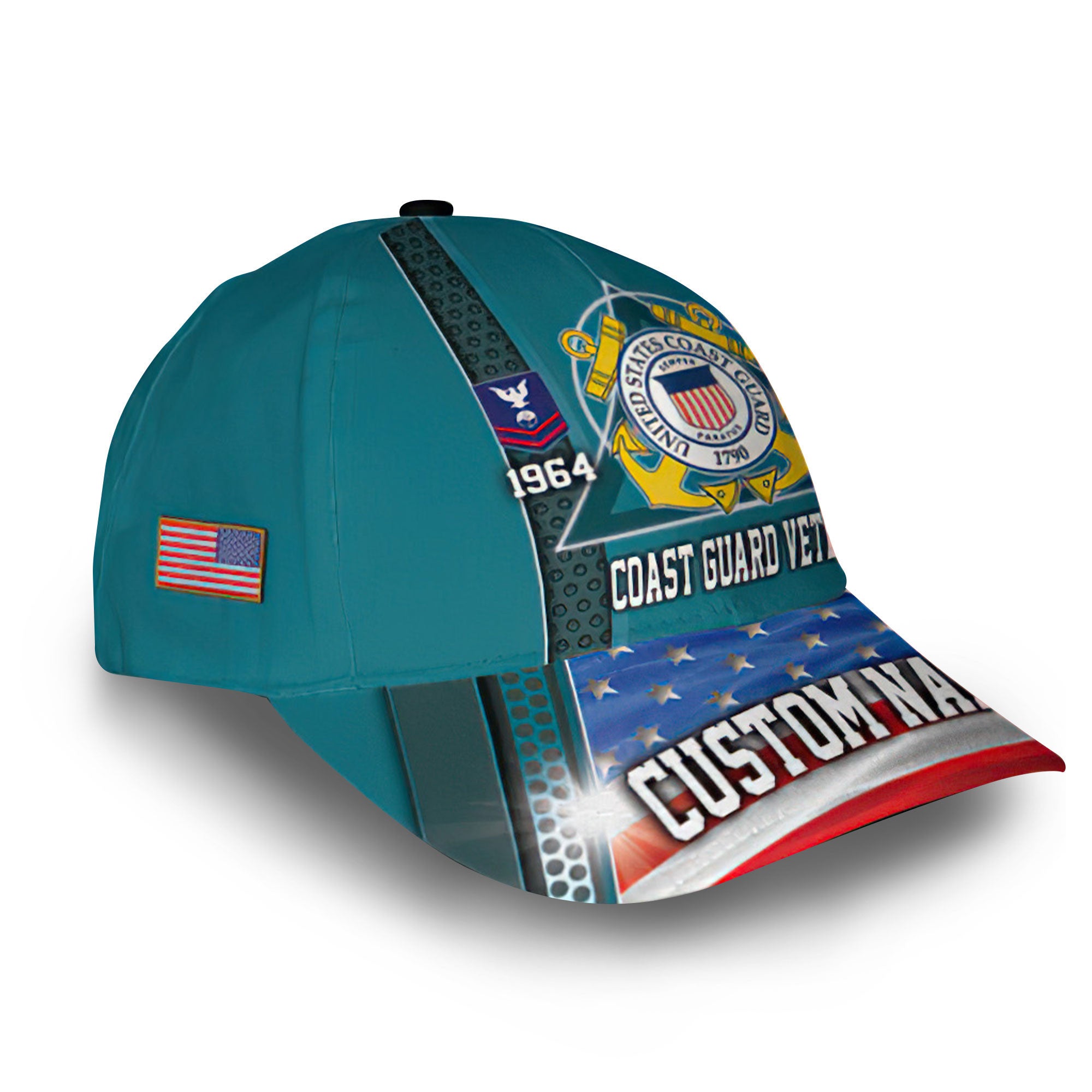 USCG Custom Cap VPVC013505, Gifts For Coast Guard Veteran, Best Gifts On Father's Day, Armed Forces Day, Independence Day, Veterans Day.