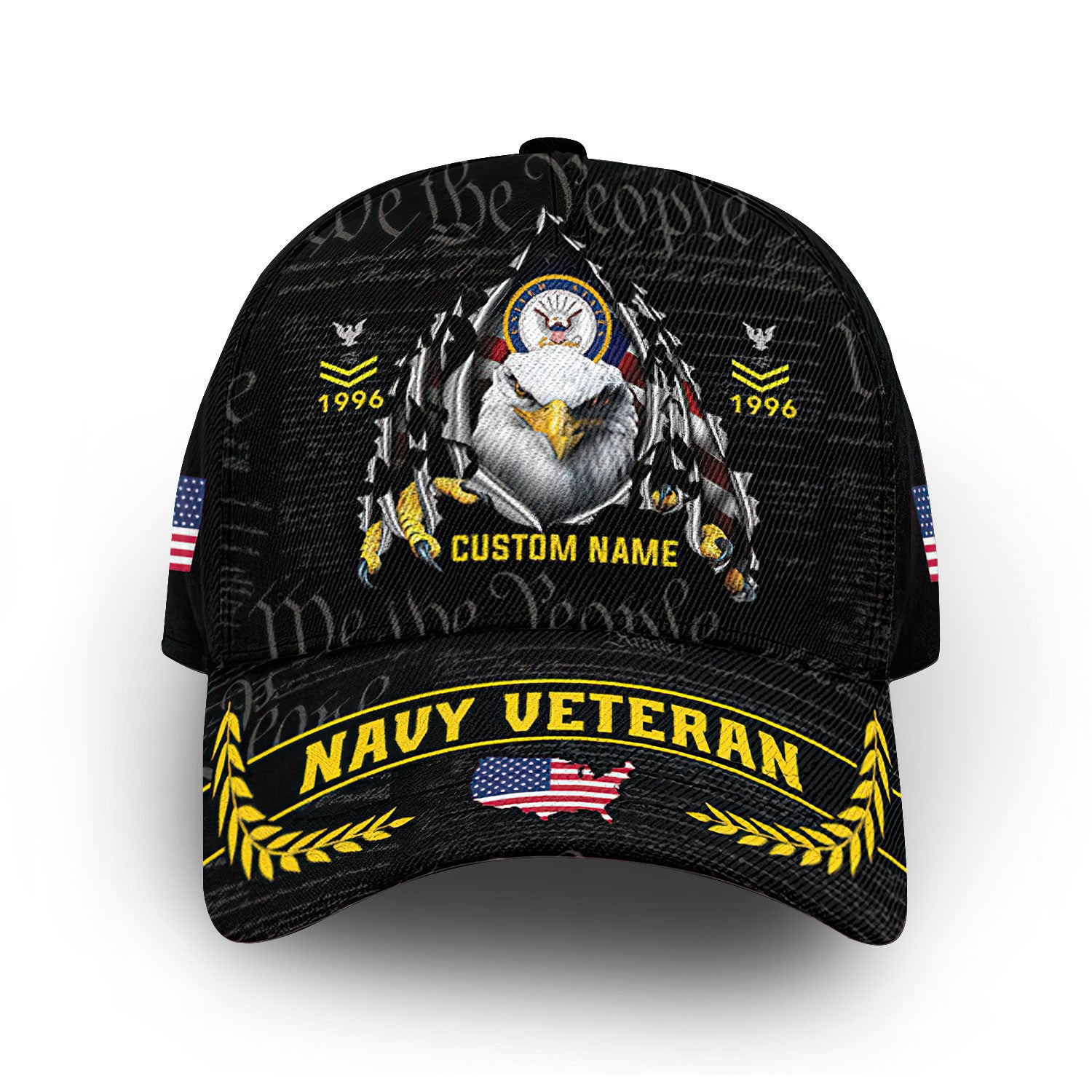 Premium Custom US Navy Cap VPVC013507, Gifts For Navy Veteran, Best Gifts On Father's Day, Armed Forces Day, Independence Day, Veterans Day.