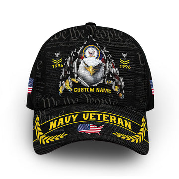 Premium Custom US Navy Cap VPVC013507, Gifts For Navy Veteran, Best Gifts On Father's Day, Armed Forces Day, Independence Day, Veterans Day.