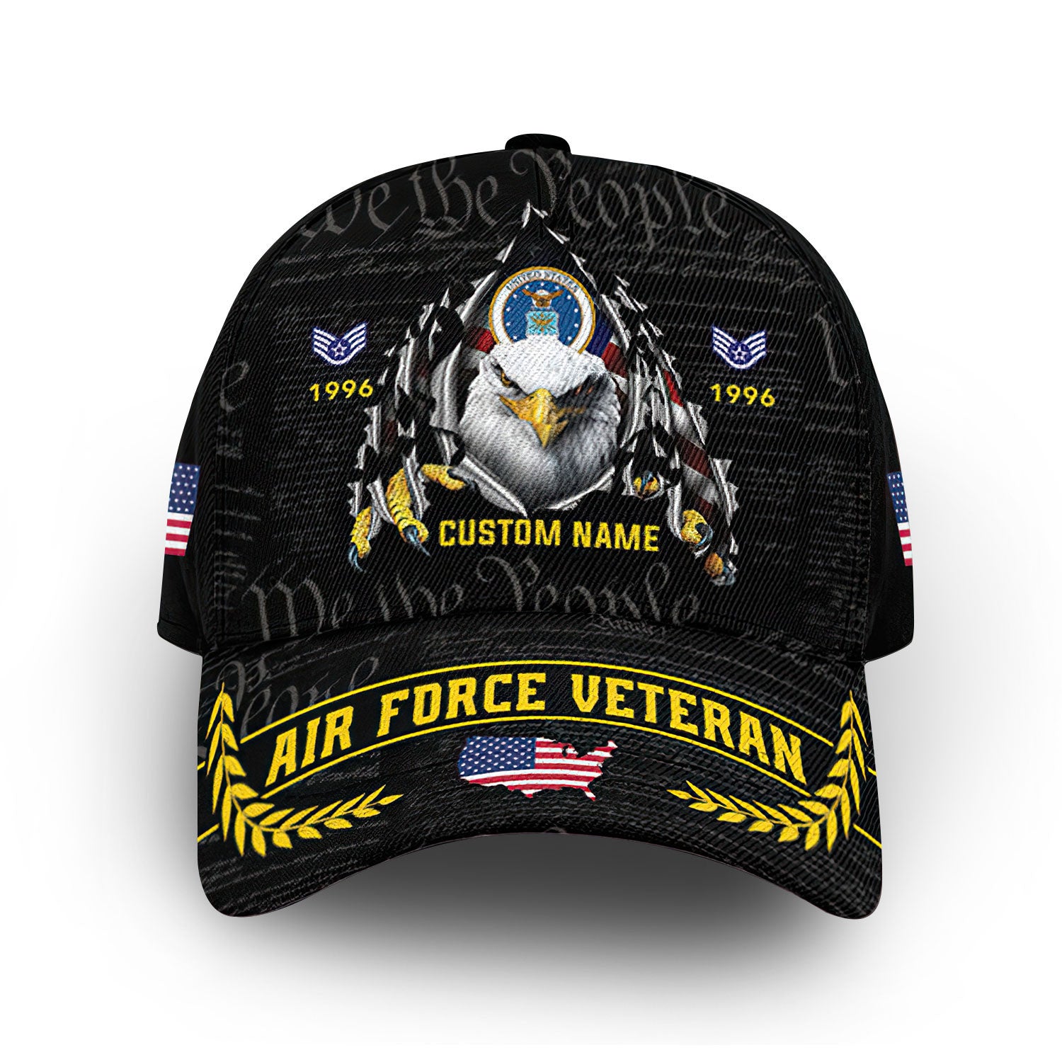 Premium Custom USAF Cap VPVC013509, Gifts For Air Force Veteran, Best Gifts On Father's Day, Armed Forces Day, Independence Day, Veterans Day.