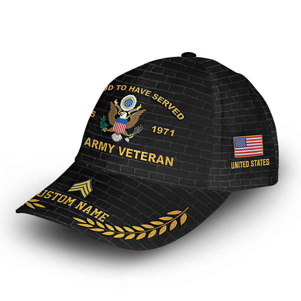 Premium Custom US Army Cap VPVC013601, Gifts For Army Veteran, Best Gifts On Father's Day, Armed Forces Day, Independence Day, Veterans Day.