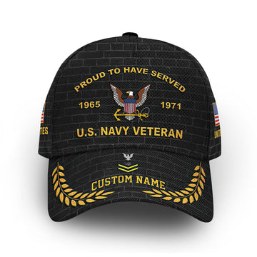 Premium Custom US Navy Cap VPVC013602, Gifts For Navy Veteran, Best Gifts On Father's Day, Armed Forces Day, Independence Day, Veterans Day.