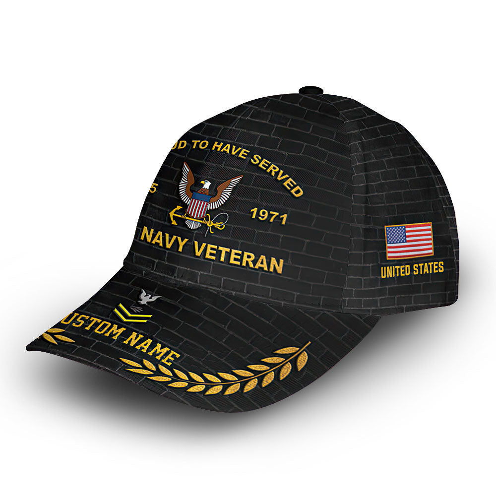 Premium Custom US Navy Cap VPVC013602, Gifts For Navy Veteran, Best Gifts On Father's Day, Armed Forces Day, Independence Day, Veterans Day.