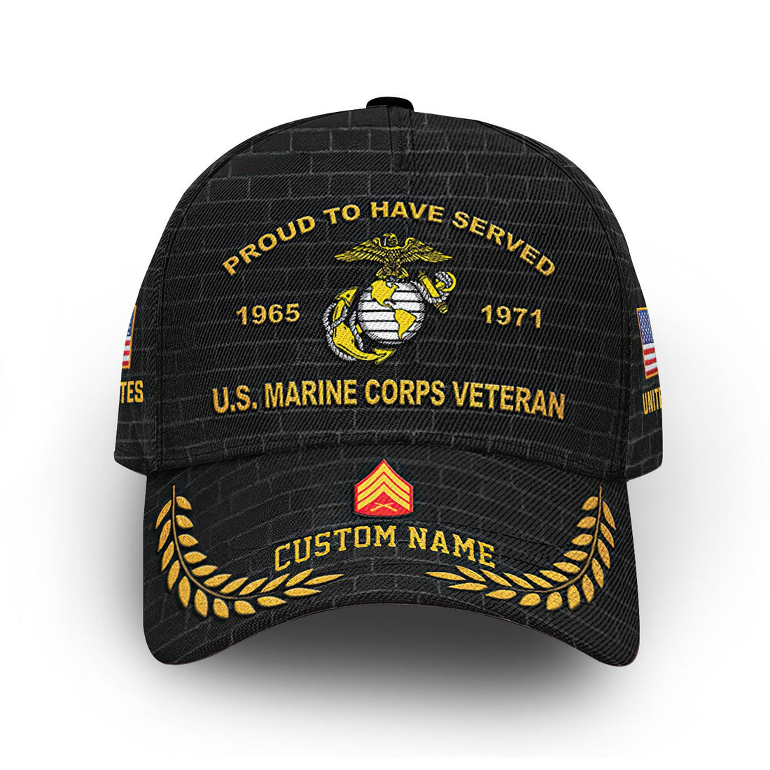 Premium Custom USMC Cap VPVC013603, Gifts For Marine Veteran, Best Gifts On Father's Day, Armed Forces Day, Independence Day, Veterans Day.
