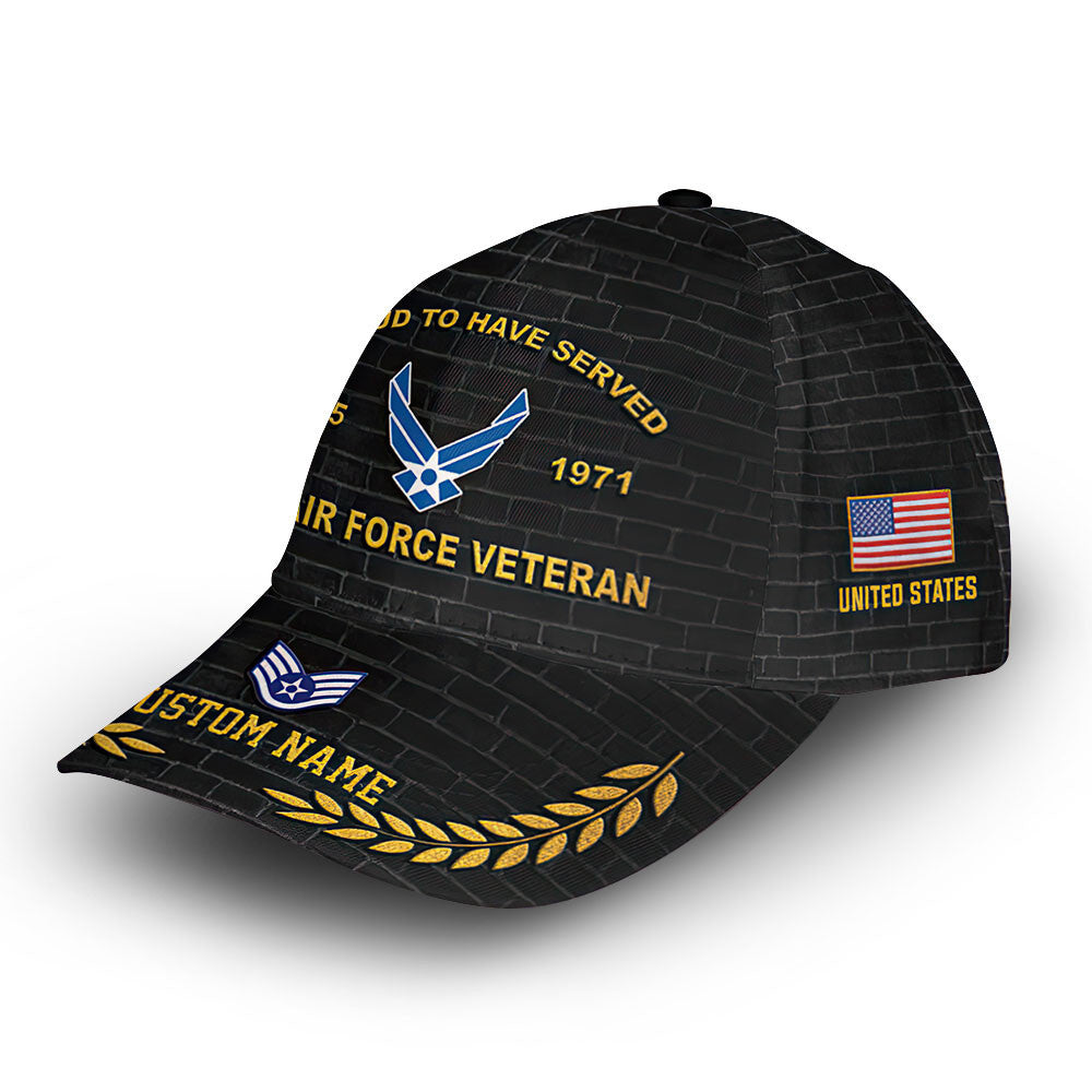 Premium Custom USAF Cap VPVC013604, Gifts For Air Force Veteran, Best Gifts On Father's Day, Armed Forces Day, Independence Day, Veterans Day.