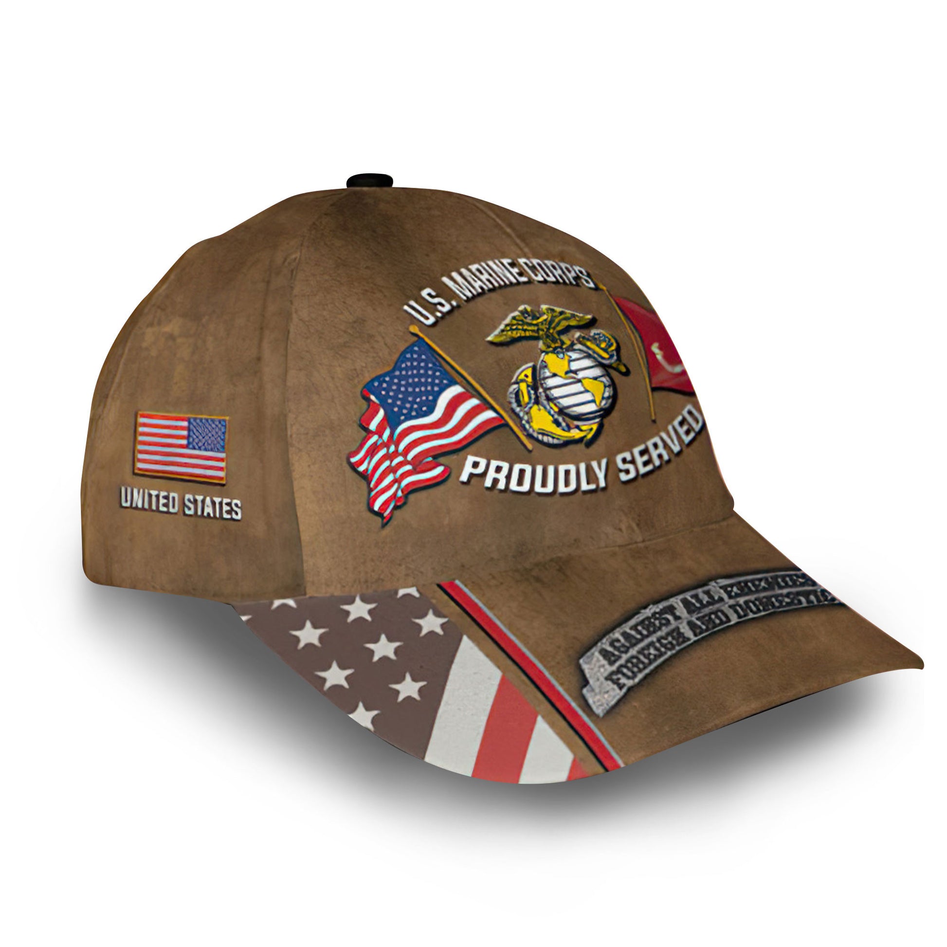 Premium Custom USMC Cap VPVC013608, Gifts For Marine Veteran, Gifts For Dad, For Husband, Best Gifts On Father's Day, Armed Forces Day, Independence Day, Veterans Day.
