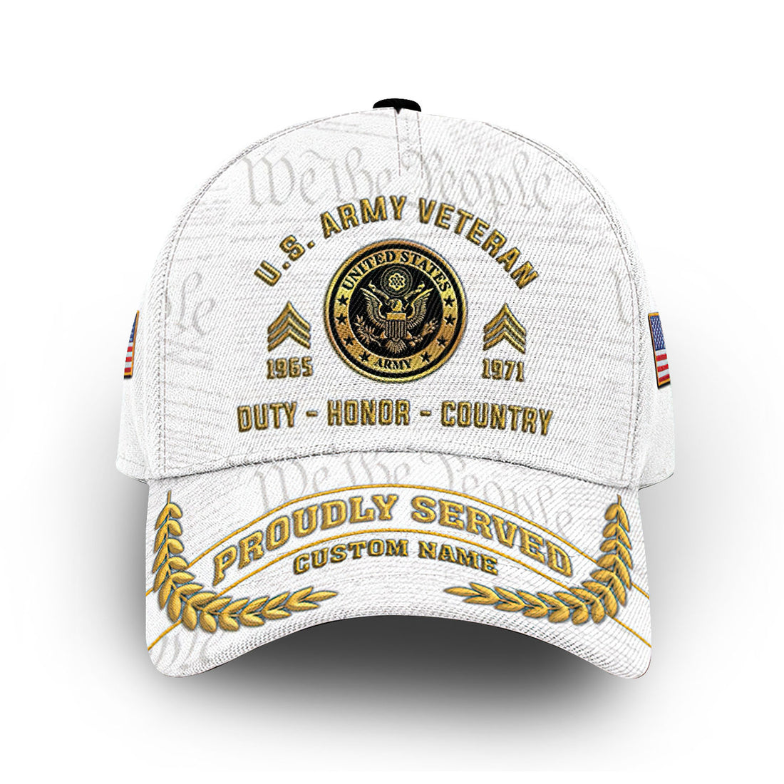 Premium Custom US Army Cap VPVC013701, Gifts For Army Veteran, Gifts For Dad, For Husband, Best Gifts On Father's Day, Armed Forces Day, Independence Day, Veterans Day.