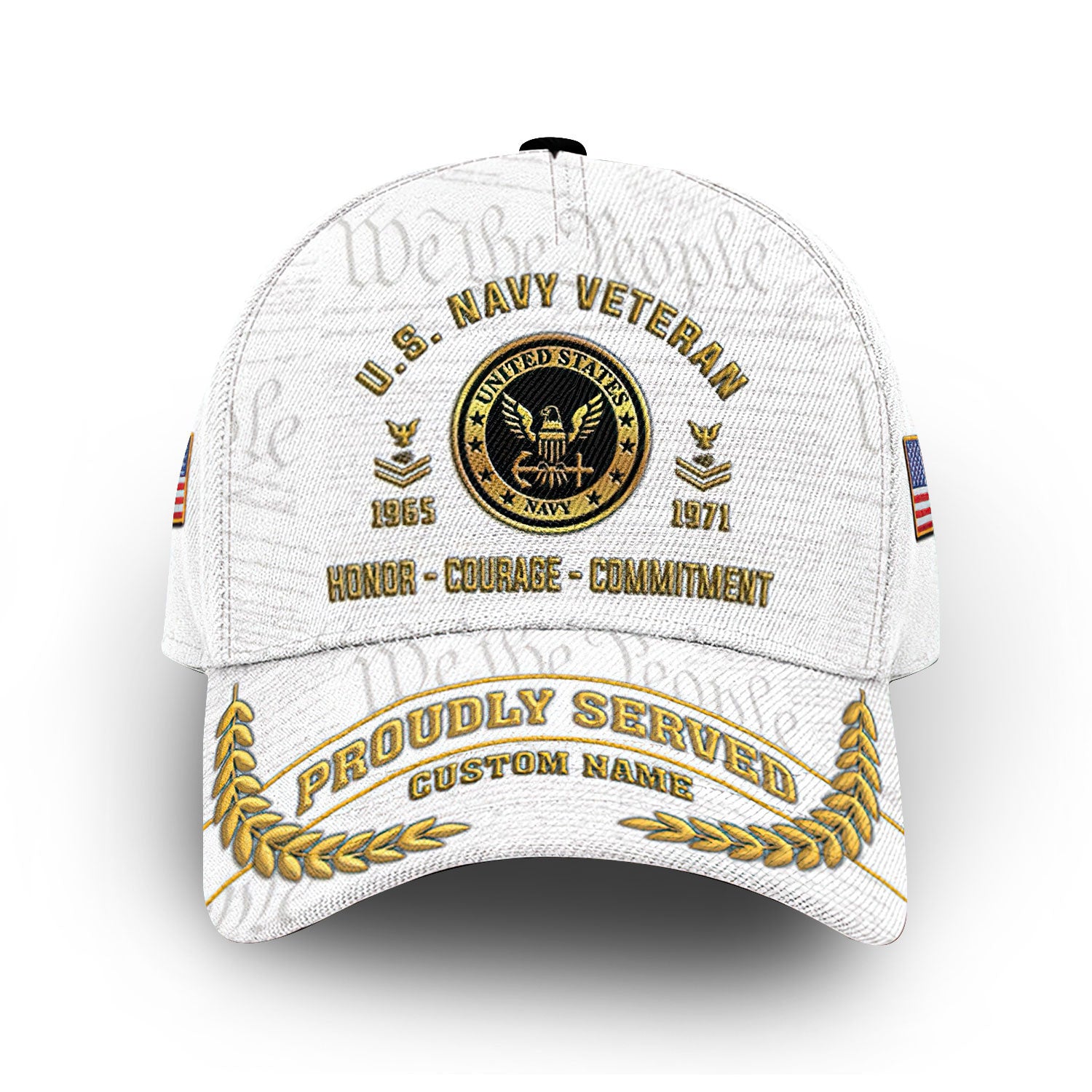 Premium Custom US Navy Cap VPVC013702, Gifts For Navy Veteran, Gifts For Dad, For Husband, Best Gifts On Father's Day, Armed Forces Day, Independence Day, Veterans Day.