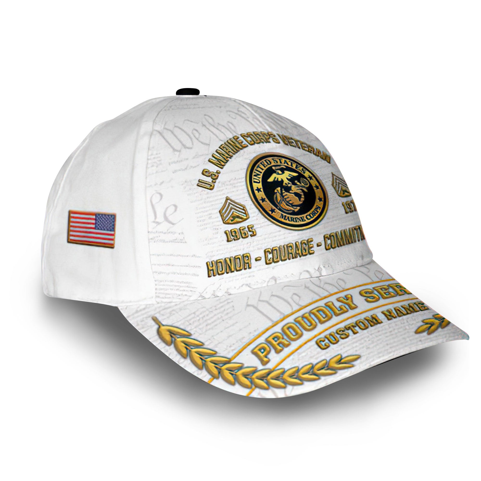 Premium Custom USMC Cap VPVC013703, Gifts For Marine Veteran, Gifts For Dad, For Husband, Best Gifts On Father's Day, Armed Forces Day, Independence Day, Veterans Day.