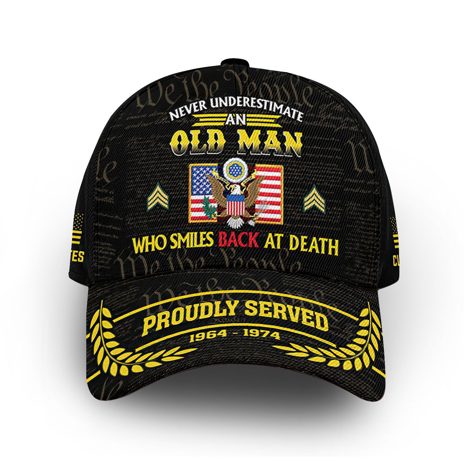 Premium Custom US Army Cap VPVC013706, Gifts For Army Veteran, Gifts For Dad, For Husband, Best Gifts On Father's Day, Armed Forces Day, Independence Day, Veterans Day.