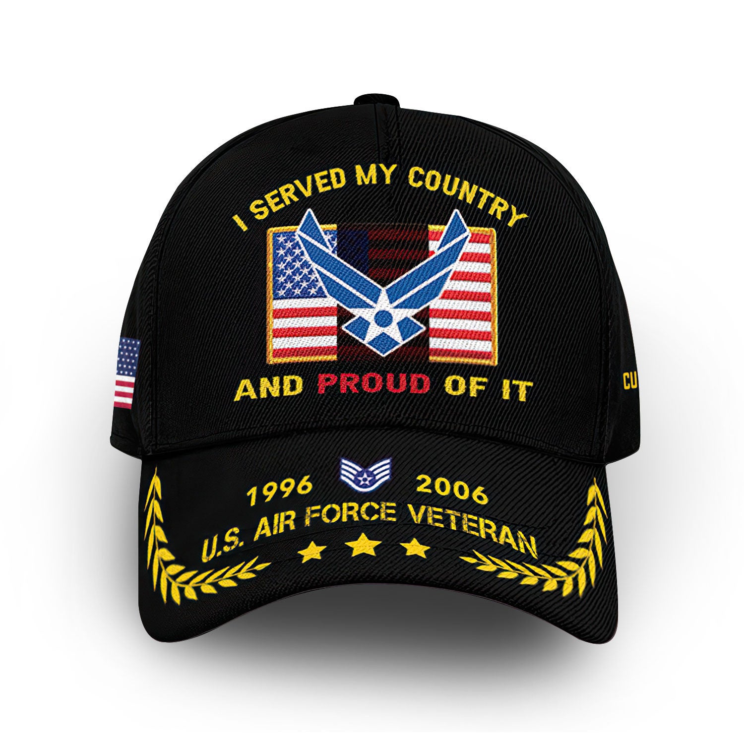 Unique Custom Name, Rank, Year, USAF Cap VPVC013804, Gifts For Air Force Veteran, Gifts For Dad, For Husband, Best Gifts On Father's Day, Independence Day, Veterans Day.
