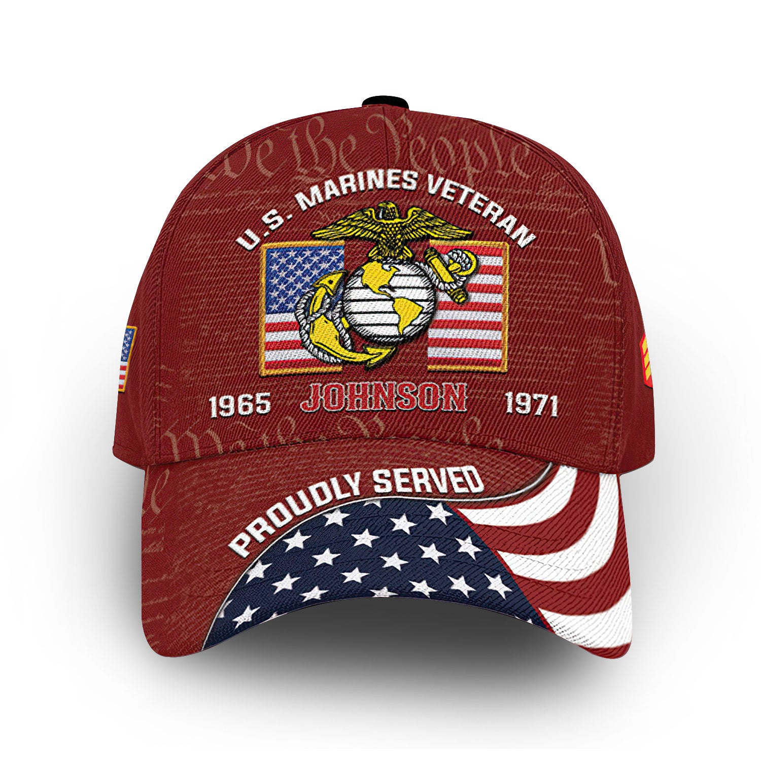 Unique Custom Name, Rank, Year, USMC Cap VPVC013808, Gifts For Marine Veteran, Gifts For Dad, For Husband, Best Gifts On Father's Day, Independence Day, Veterans Day.