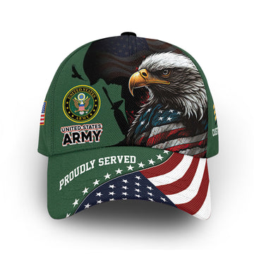 US Army Custom Cap VPVC013901, Gifts For Army Veteran, Best Gifts On Father's Day, Armed Forces Day, Independence Day, Veterans Day.