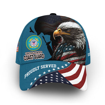 USCG Custom Cap VPVC013905, Gifts For Coast Guard Veteran, Best Gifts On Father's Day, Armed Forces Day, Independence Day, Veterans Day.