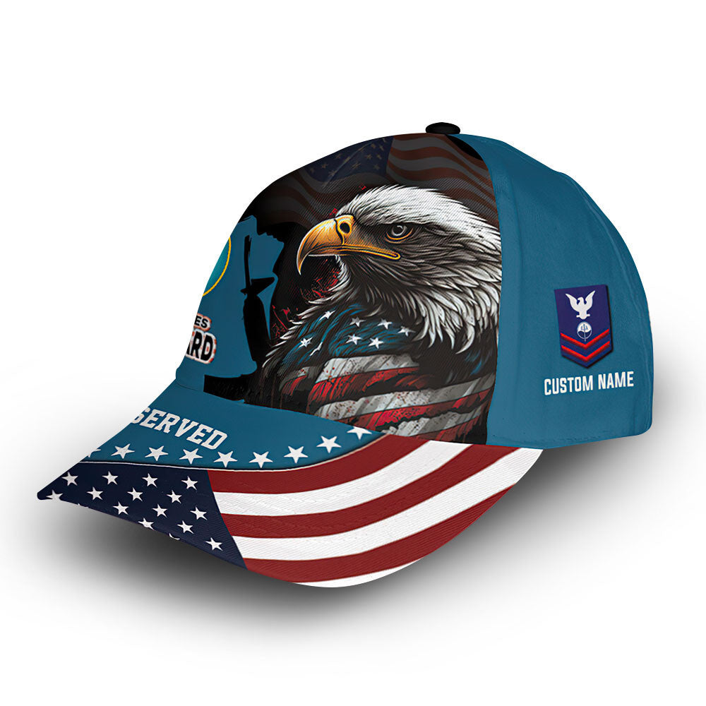 USCG Custom Cap VPVC013905, Gifts For Coast Guard Veteran, Best Gifts On Father's Day, Armed Forces Day, Independence Day, Veterans Day.