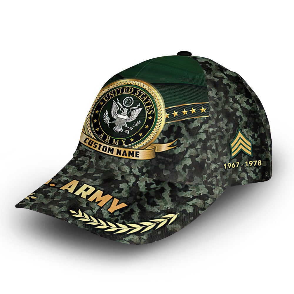 US Army Custom Cap VPVC013906, Gifts For Army Veteran, Best Gifts On Father's Day, Armed Forces Day, Independence Day, Veterans Day.