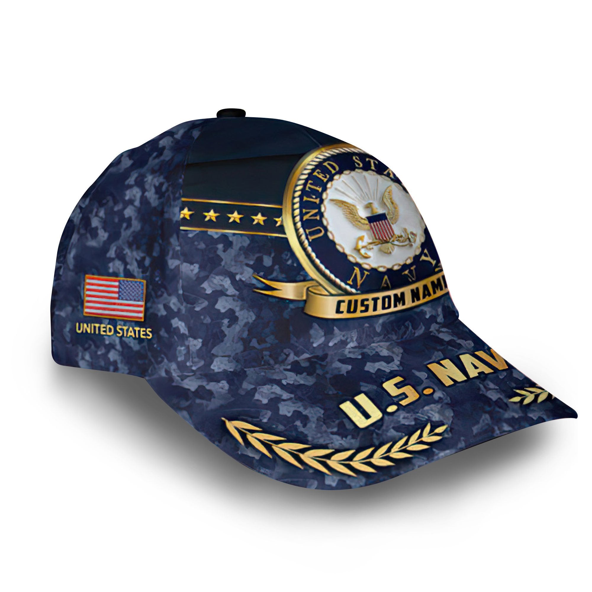 US Navy Custom Cap VPVC013907, Gifts For Navy Veteran, Best Gifts On Father's Day, Armed Forces Day, Independence Day, Veterans Day.