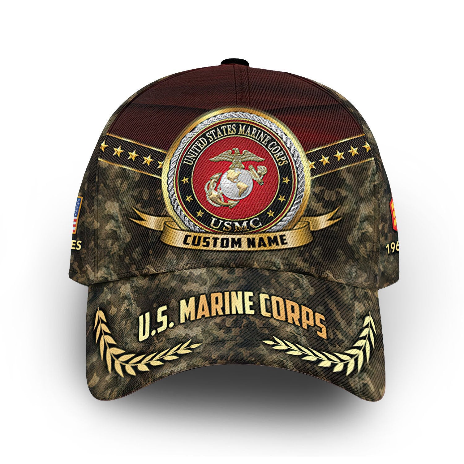 USMC Custom Cap VPVC013908, Gifts For Marine Veteran, Best Gifts On Father's Day, Armed Forces Day, Independence Day, Veterans Day.