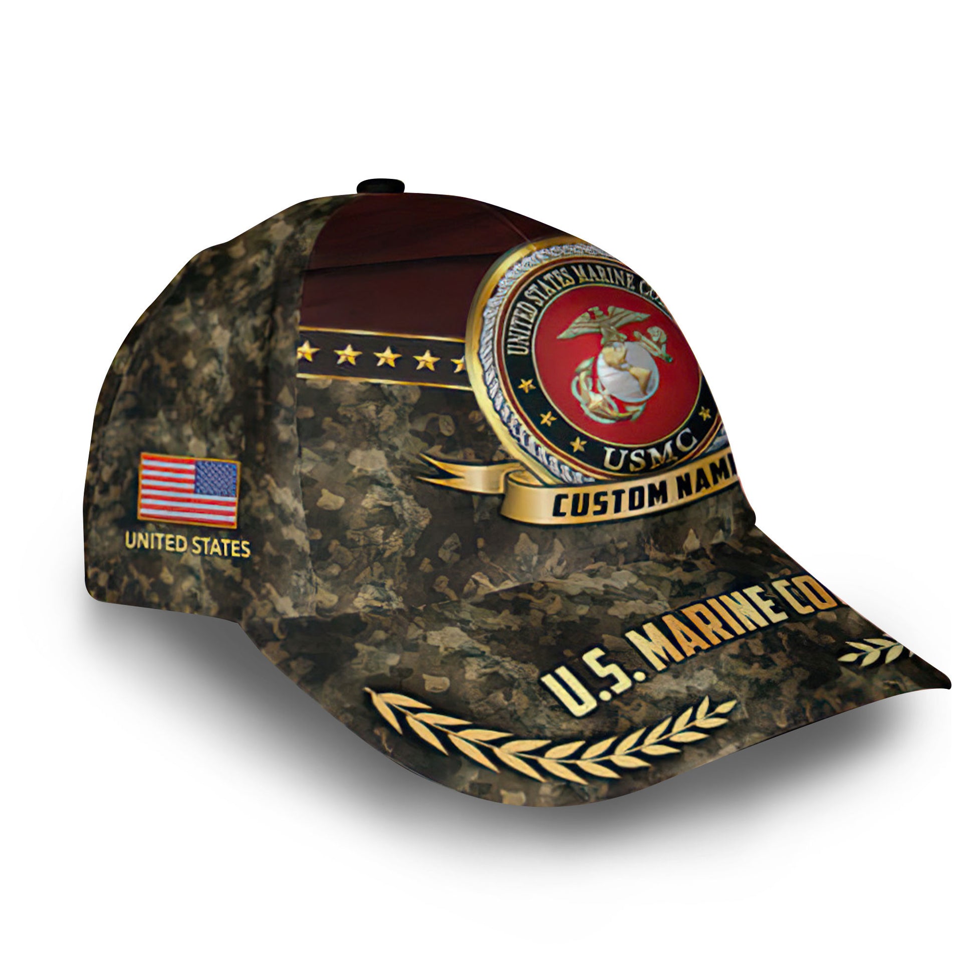 USMC Custom Cap VPVC013908, Gifts For Marine Veteran, Best Gifts On Father's Day, Armed Forces Day, Independence Day, Veterans Day.