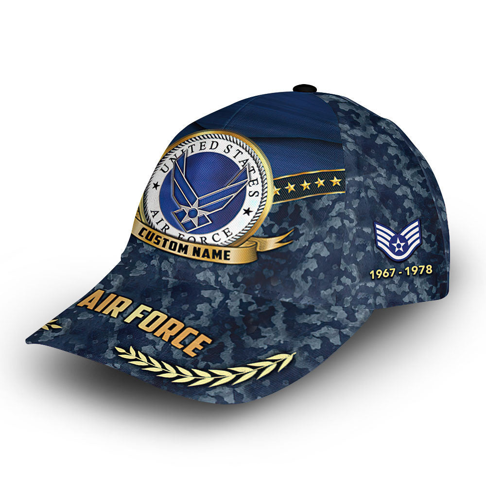 USAF Custom Cap VPVC013909, Gifts For Air Force Veteran, Best Gifts On Father's Day, Armed Forces Day, Independence Day, Veterans Day.