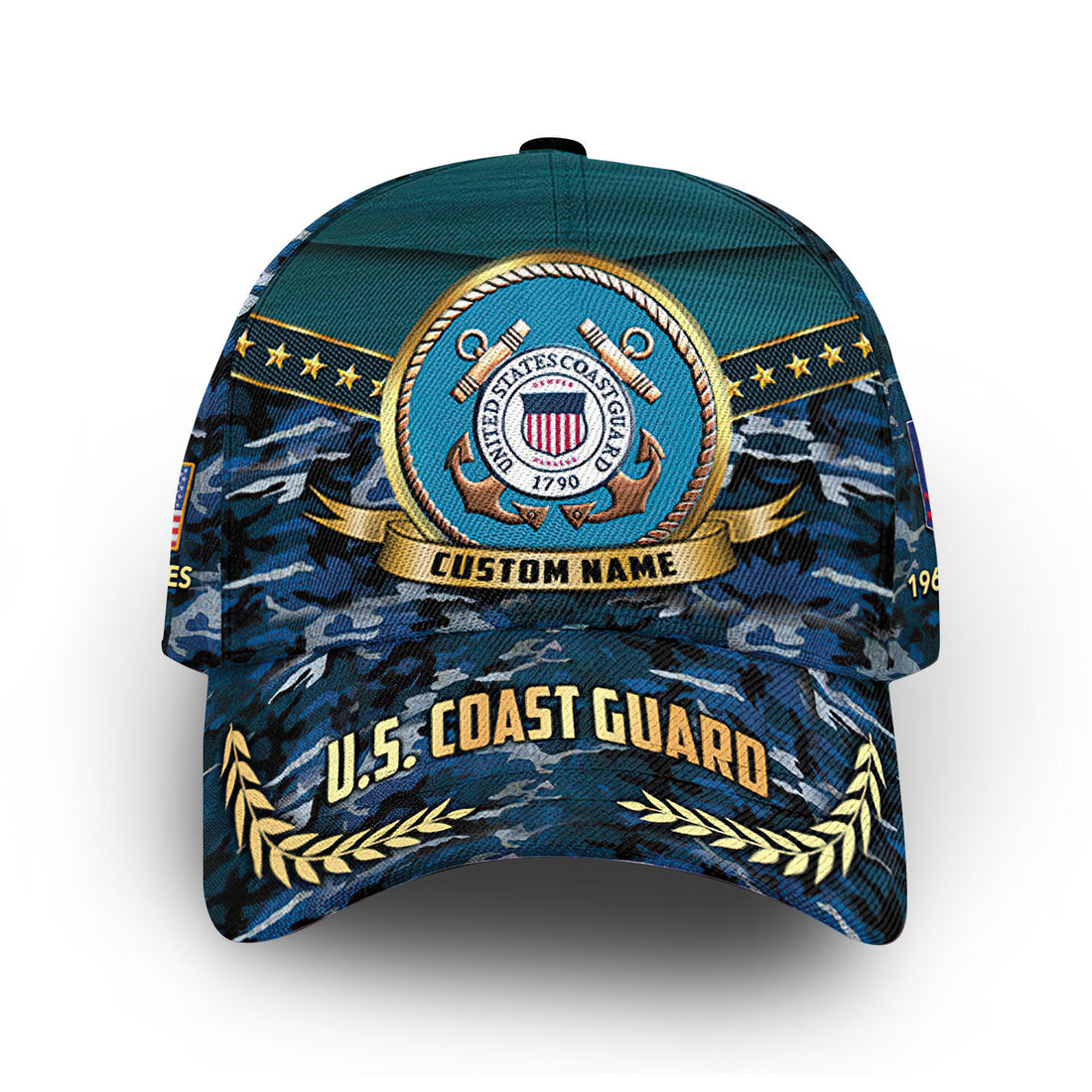 USCG Custom Cap VPVC013910, Gifts For Coast Guard Veteran, Best Gifts On Father's Day, Armed Forces Day, Independence Day, Veterans Day.