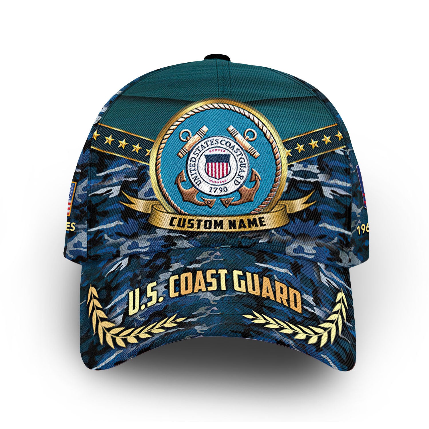USCG Custom Cap VPVC013910, Gifts For Coast Guard Veteran, Best Gifts On Father's Day, Armed Forces Day, Independence Day, Veterans Day.