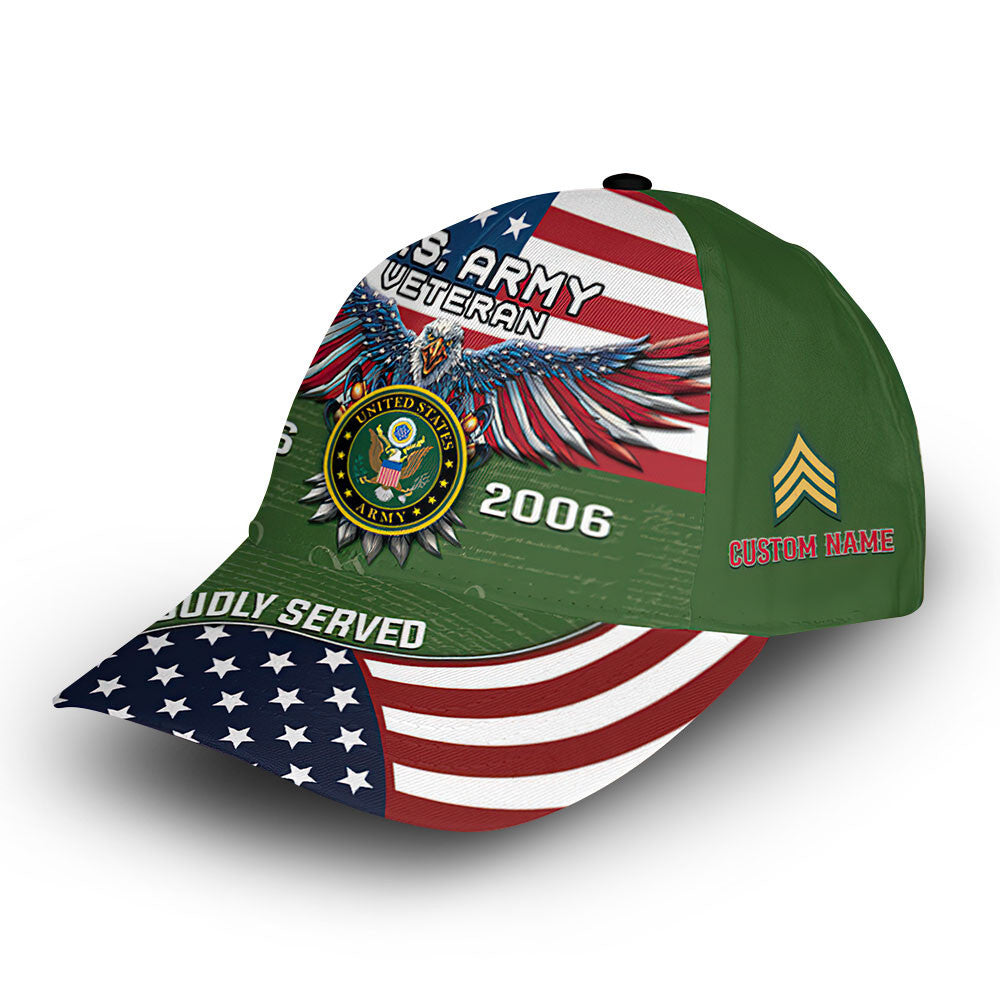 Premium Custom US Army Cap VPVC014001, Gifts For Army Veteran, Best Gifts On Father's Day, Armed Forces Day, Independence Day, Veterans Day.