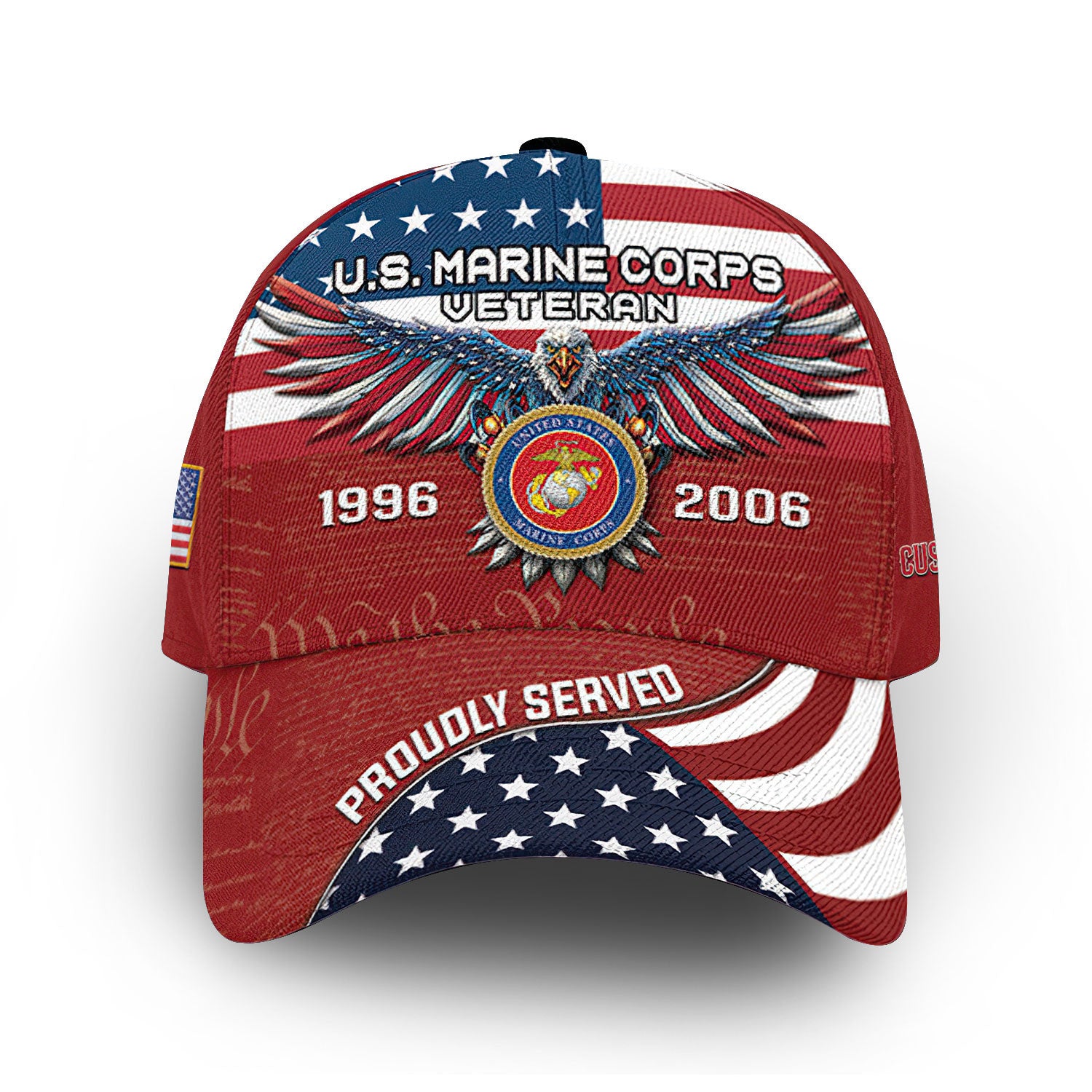 Premium Custom USMC Cap VPVC014003, Gifts For Marine Veteran, Best Gifts On Father's Day, Armed Forces Day, Independence Day, Veterans Day.