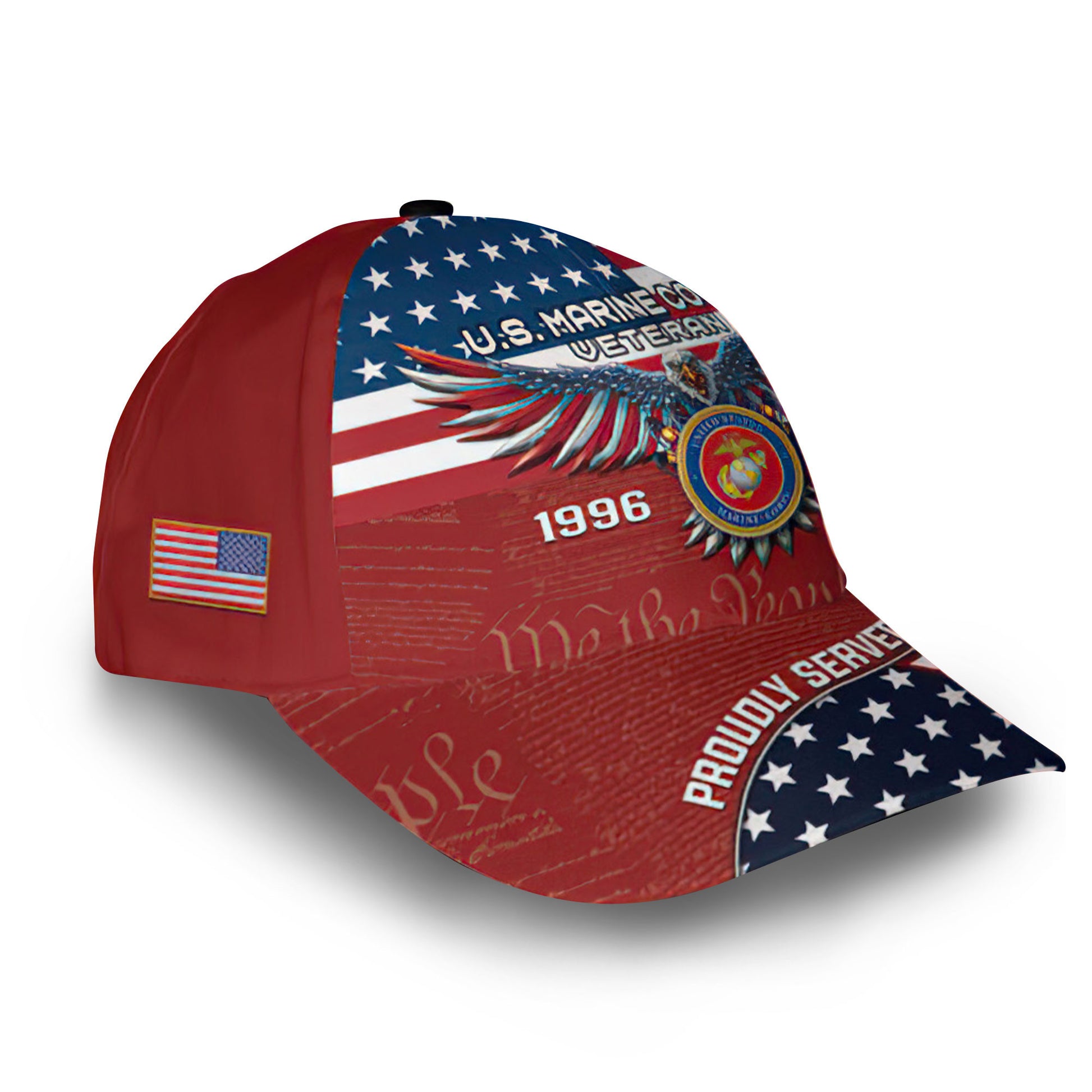 Premium Custom USMC Cap VPVC014003, Gifts For Marine Veteran, Best Gifts On Father's Day, Armed Forces Day, Independence Day, Veterans Day.